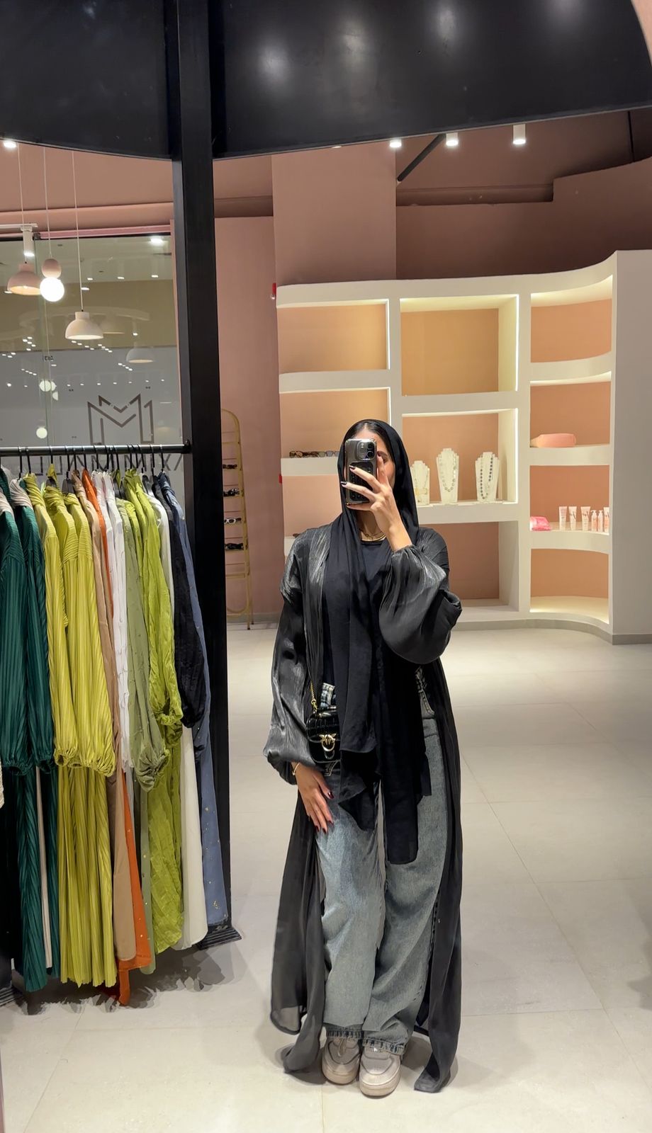 Black Shimmery Kaftan 