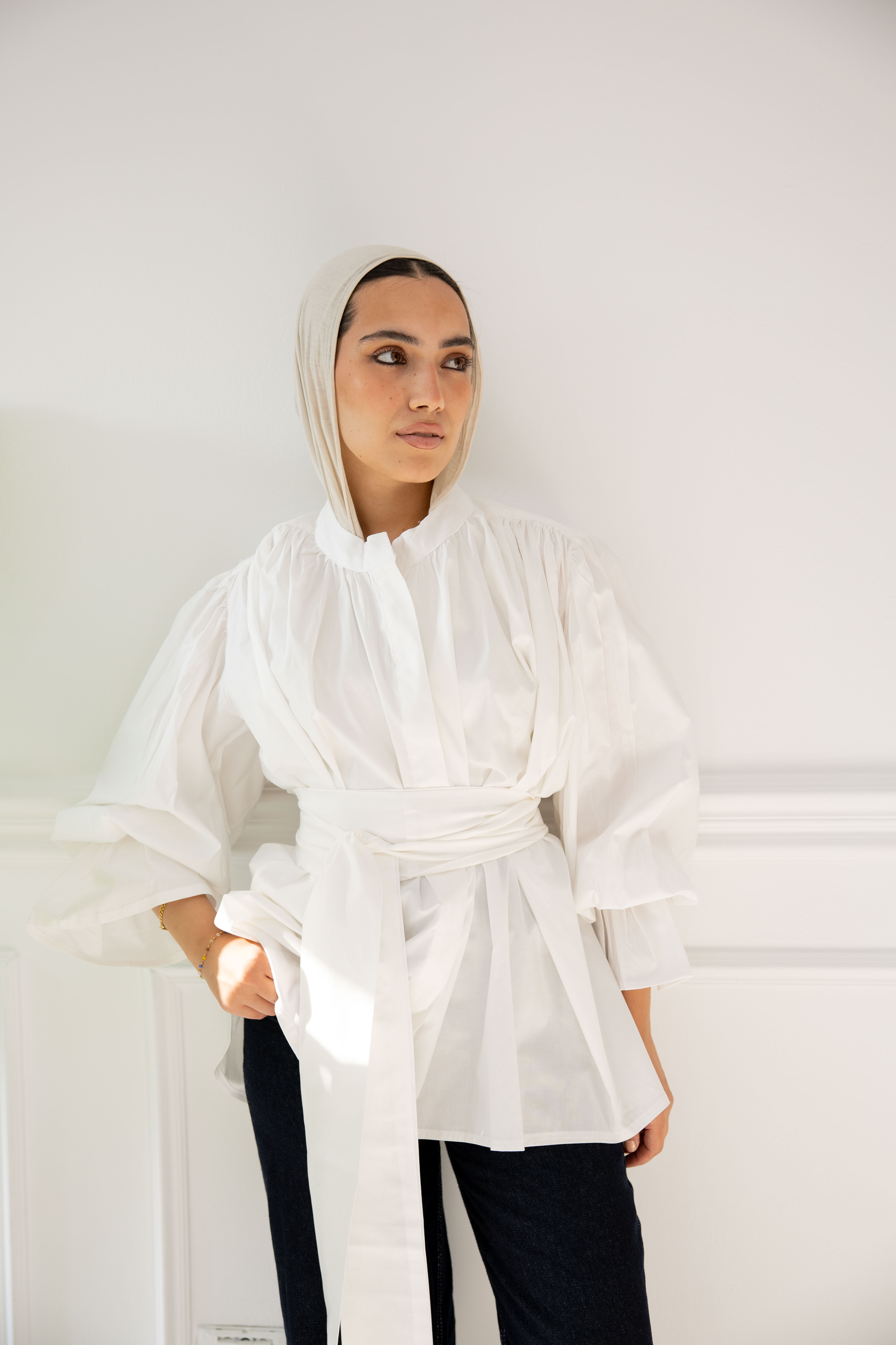 Sided Wrap blouse - White