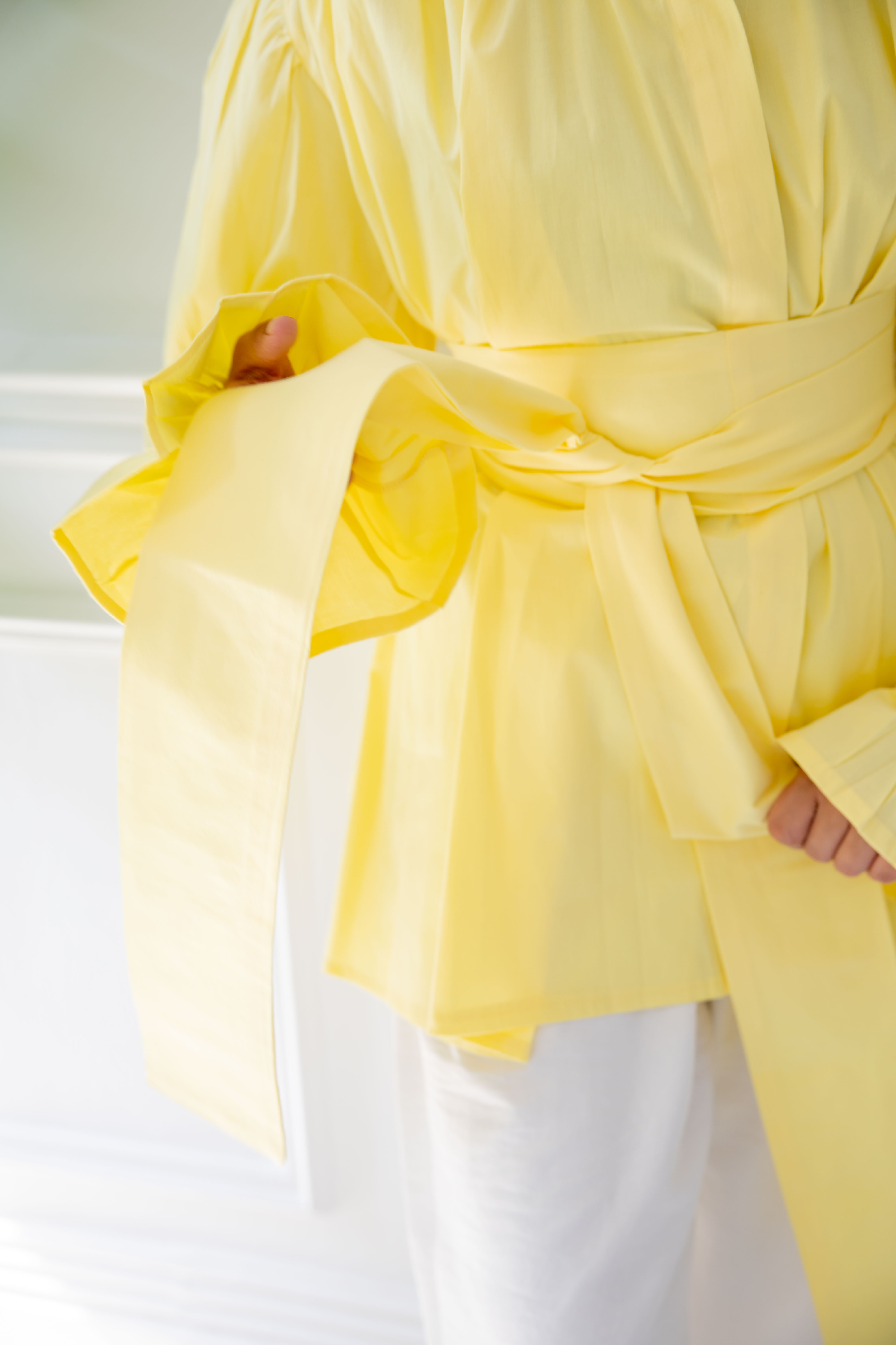 Belted Shirt - Yellow