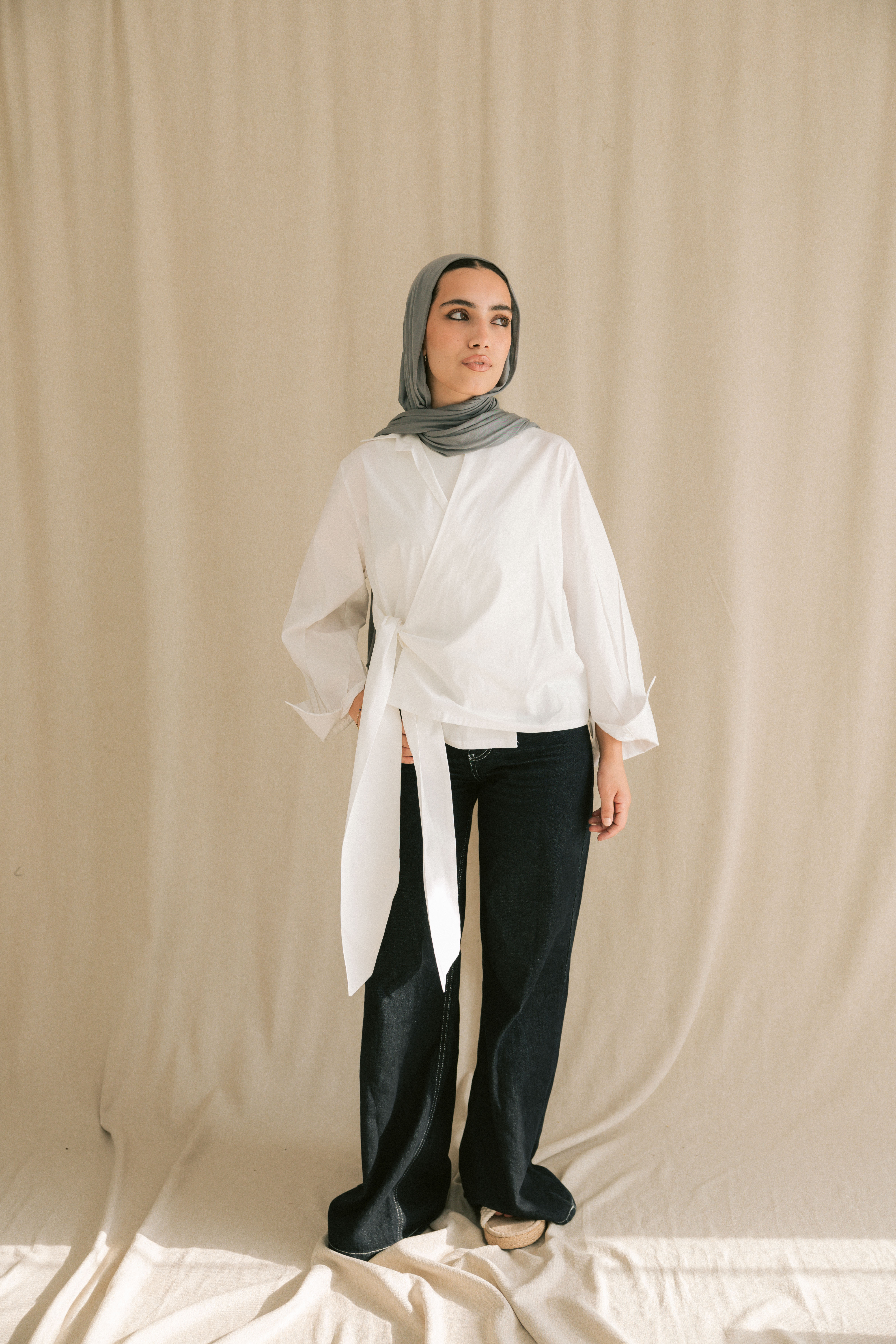 Sided Wrap blouse - White