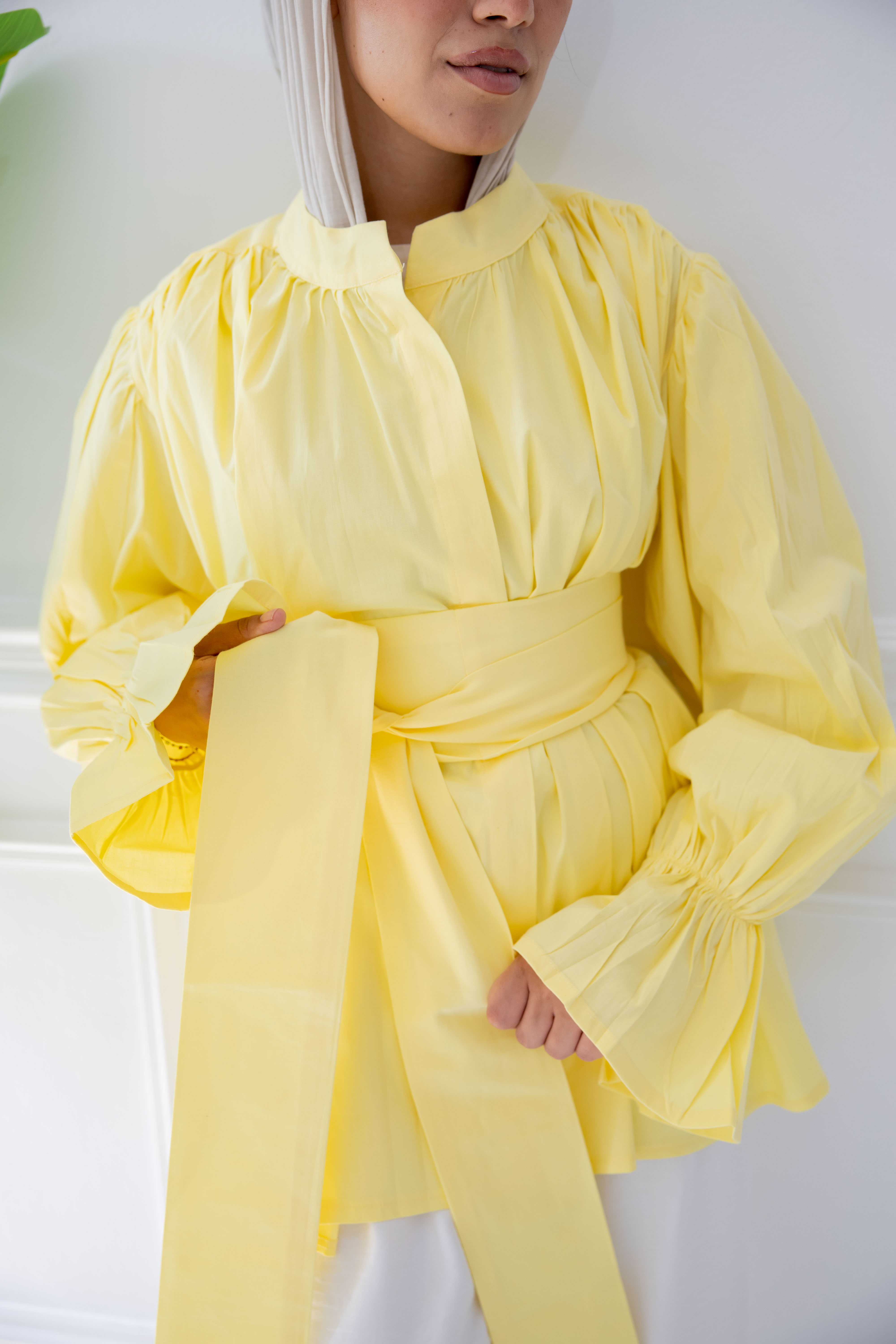 Belted Shirt - Yellow