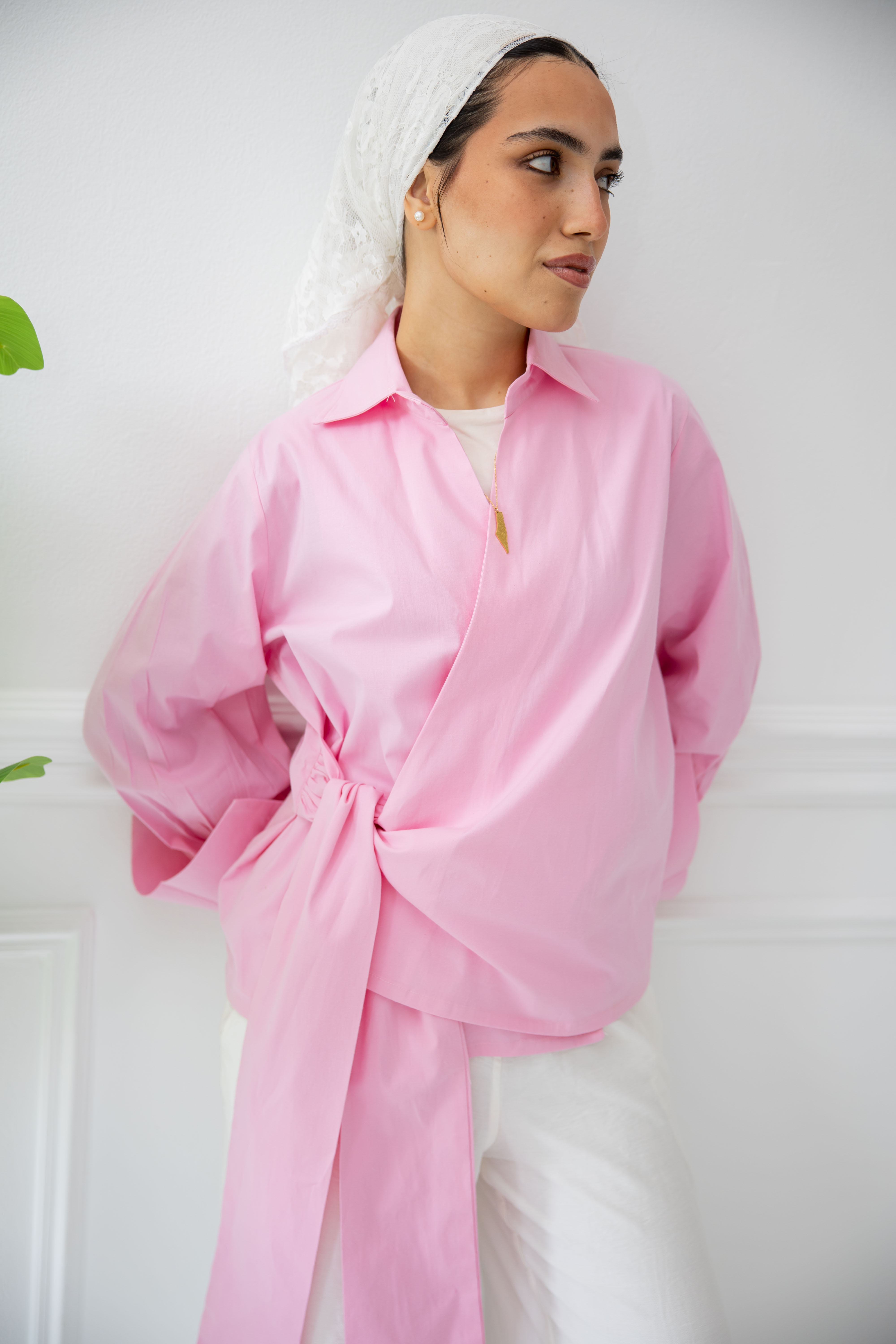Sided Wrap blouse - Pink
