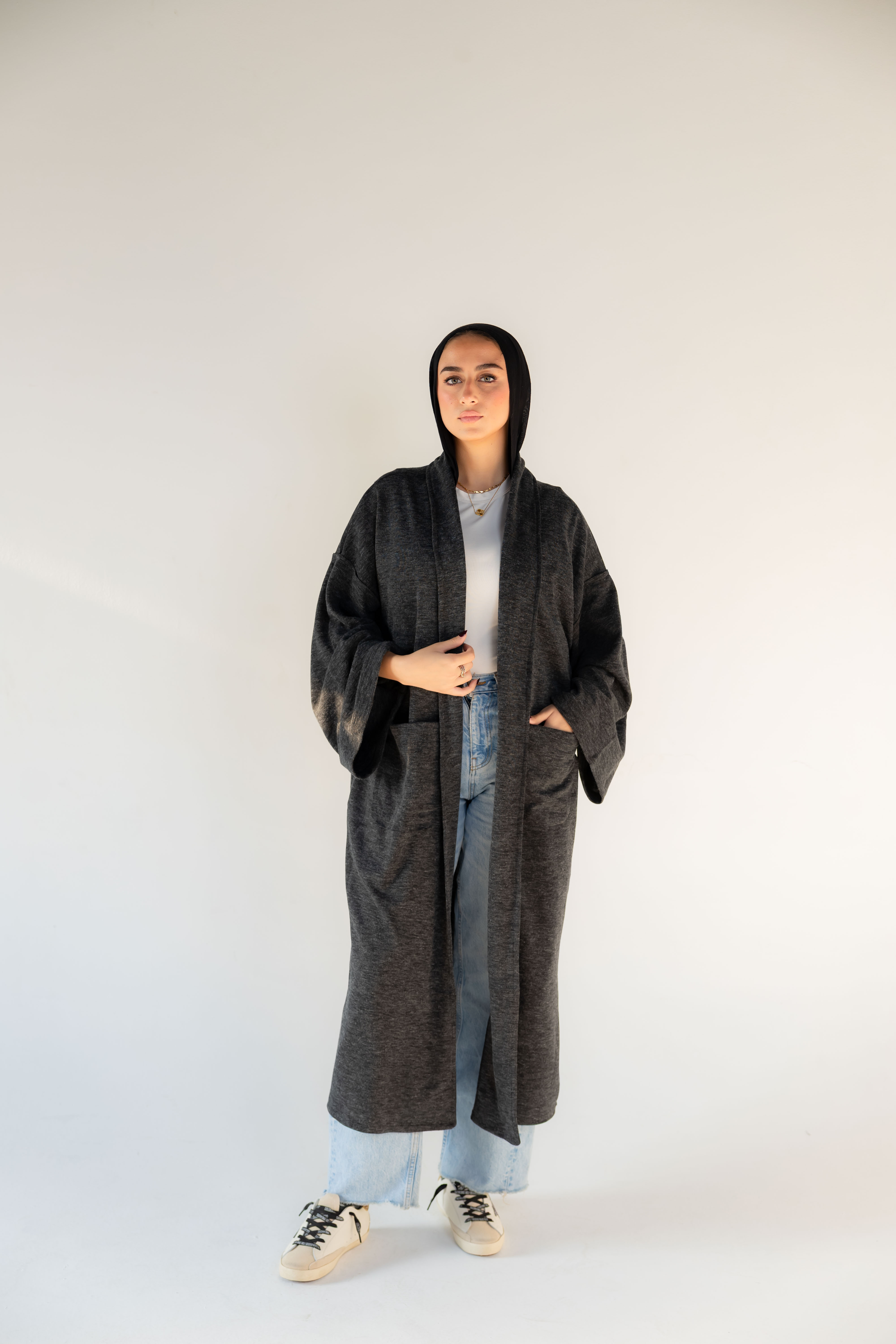 Everyday Grey Cadigan with Belt