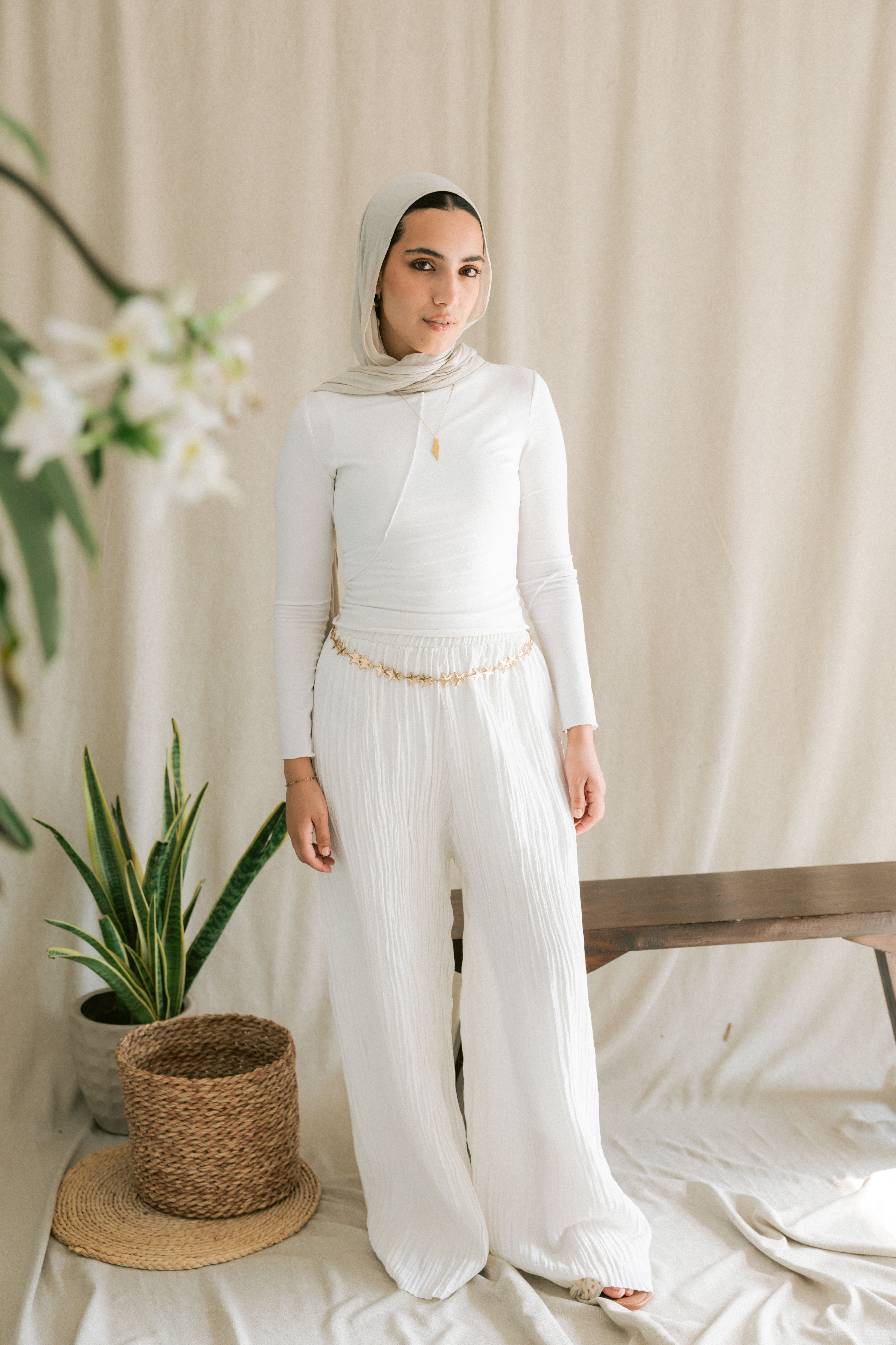 Crushed Pants - White