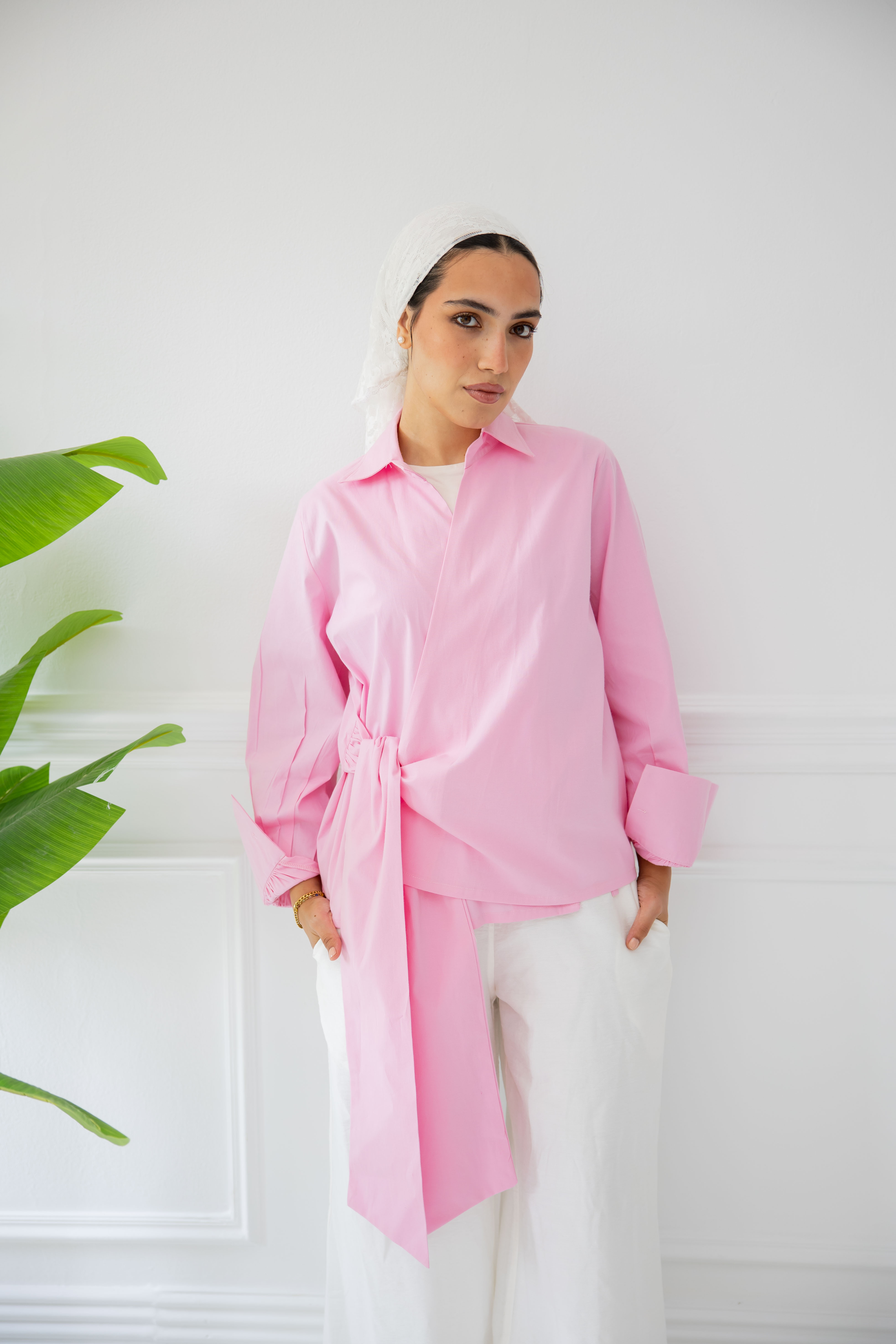 Sided Wrap blouse - Pink