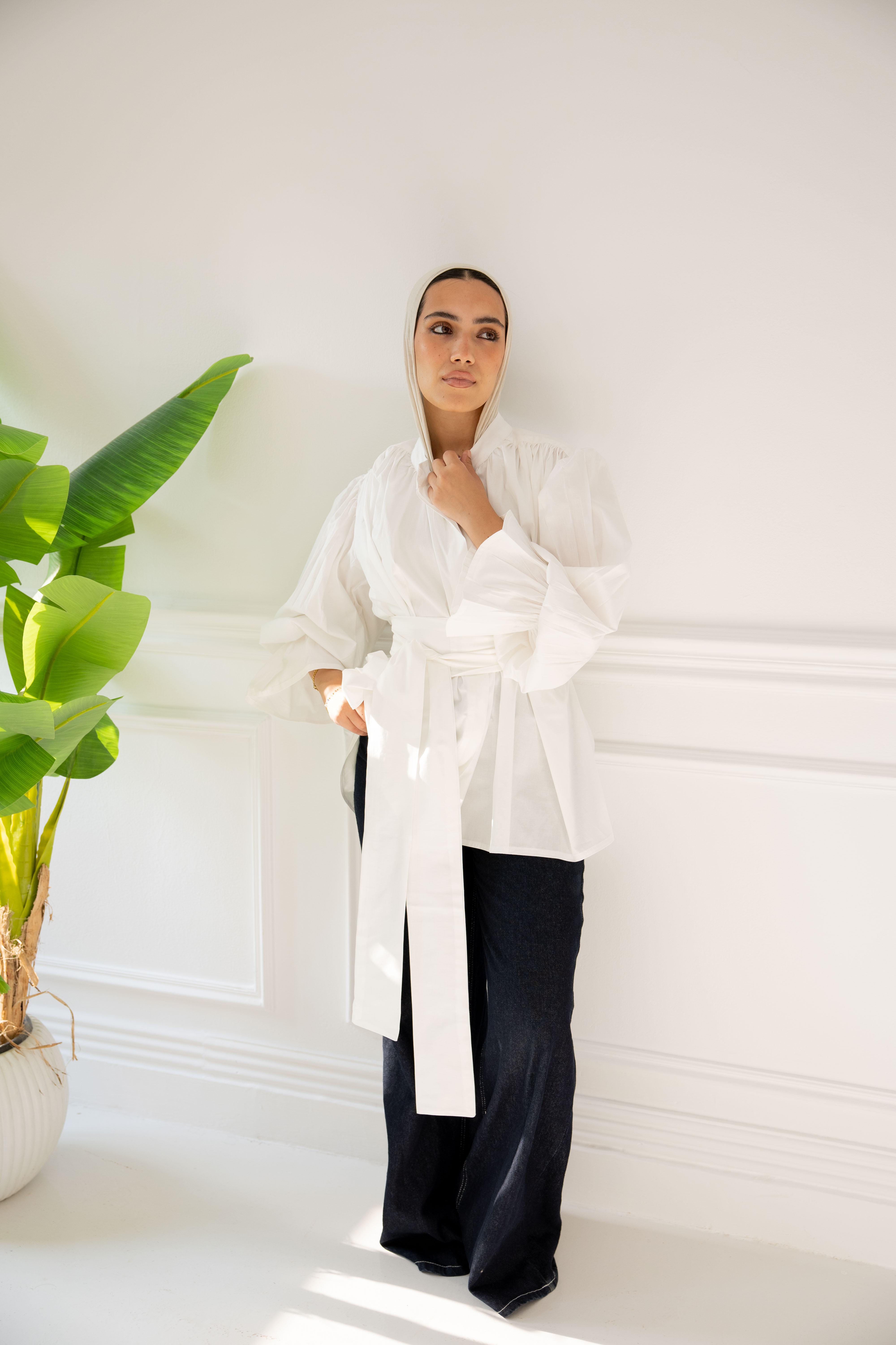 Sided Wrap blouse - White