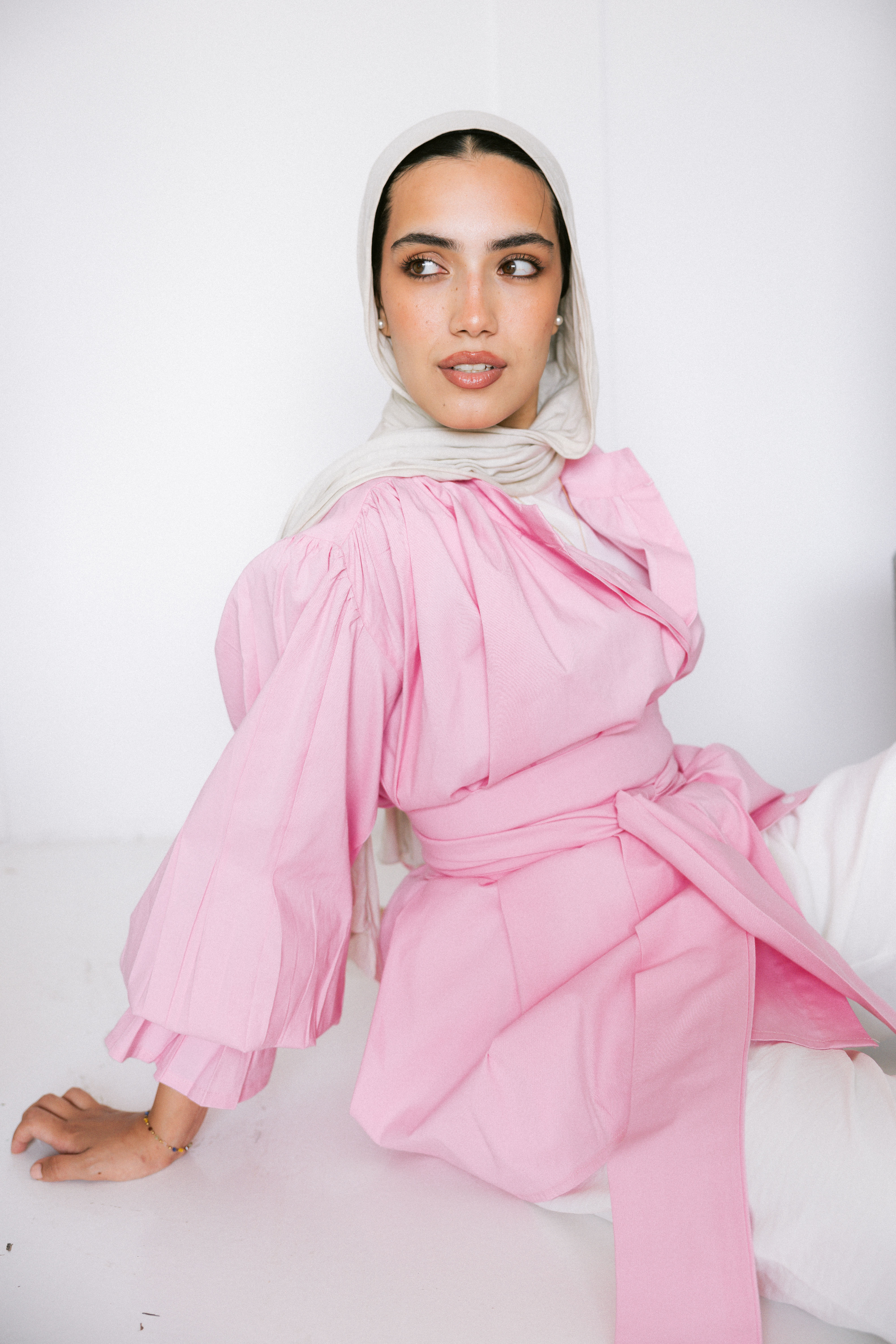 Belted Shirt - Pink