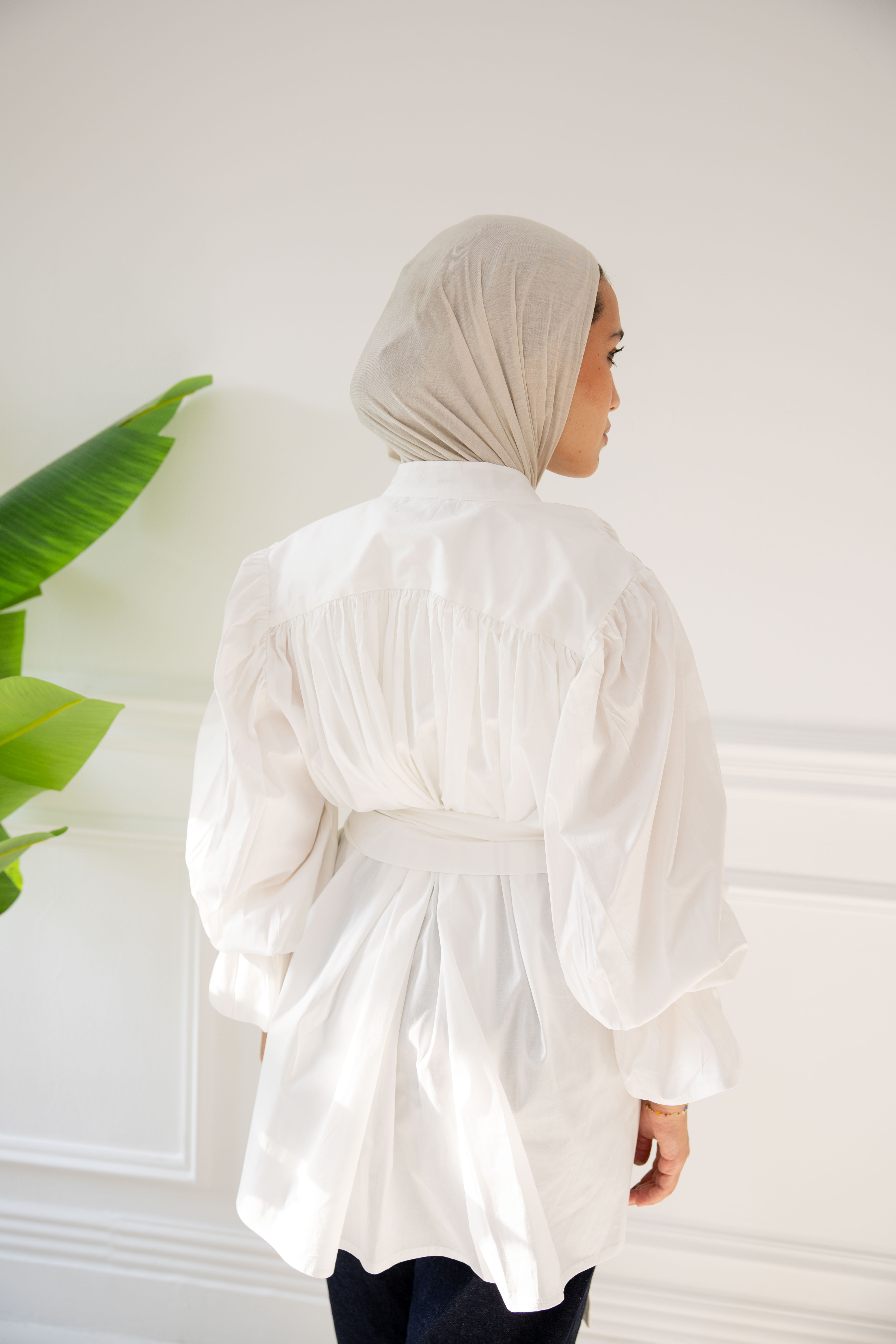 Belted Shirt - White