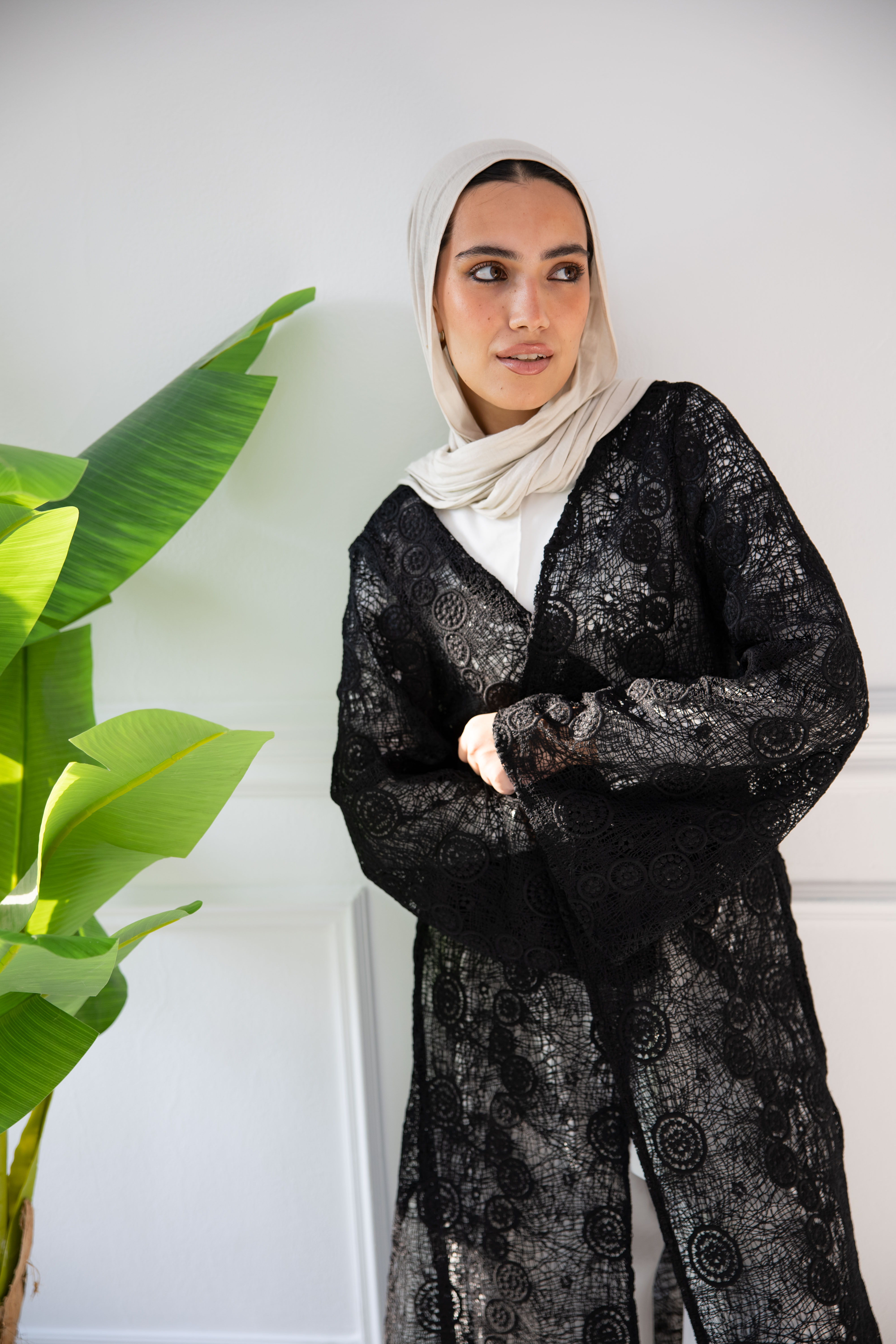 Net Cardigan - Black