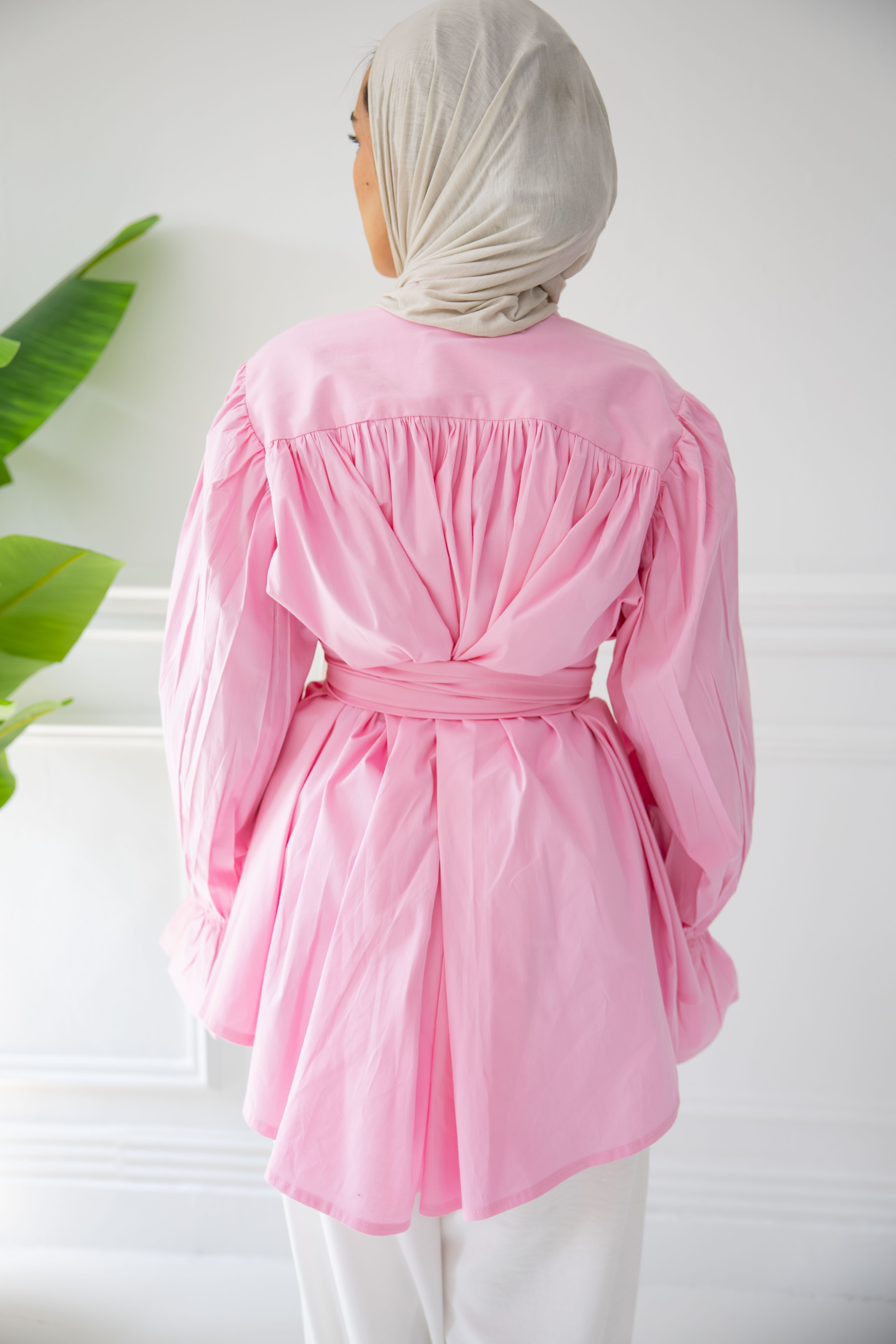 Belted Shirt - Pink