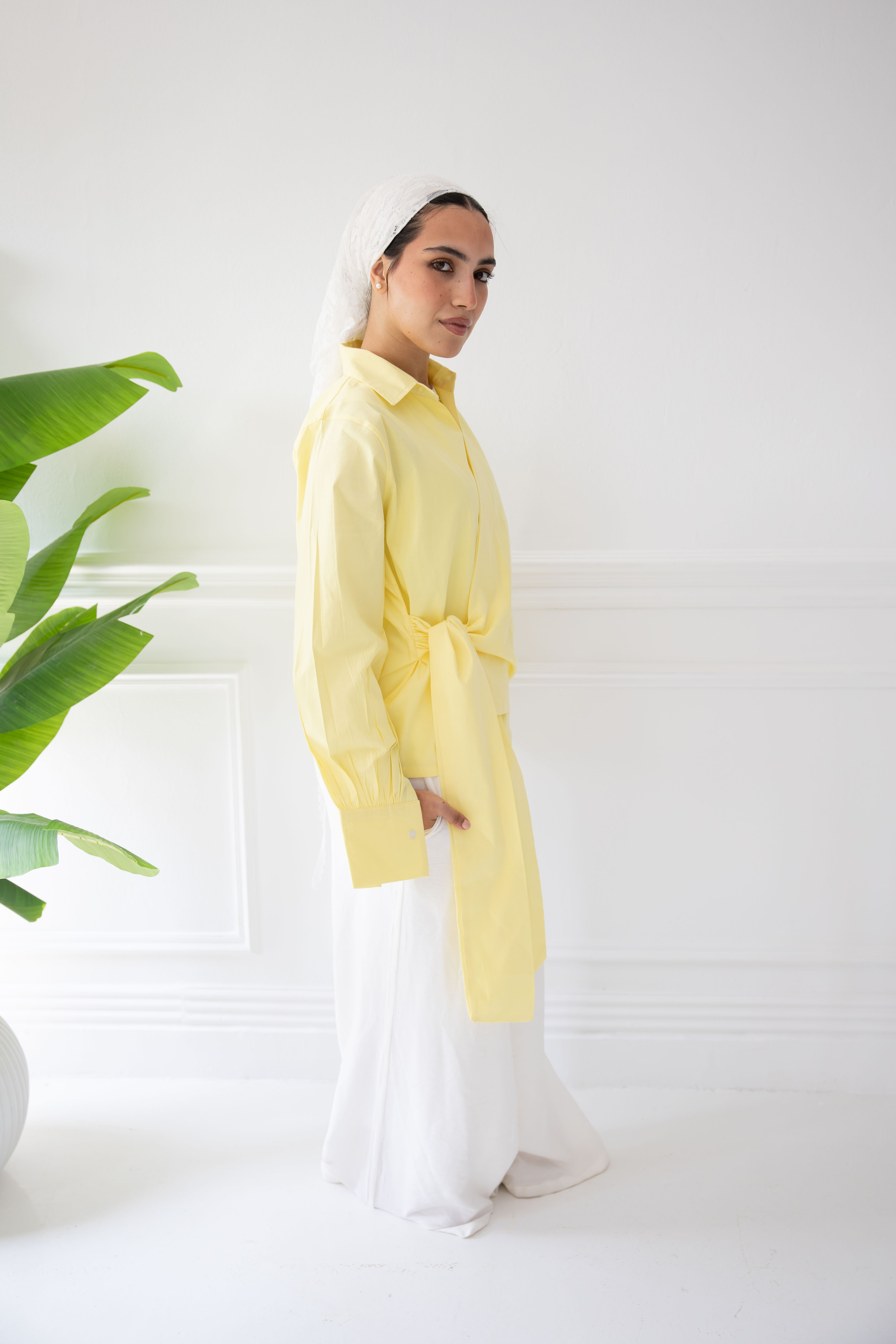 Sided Wrap blouse - Yellow
