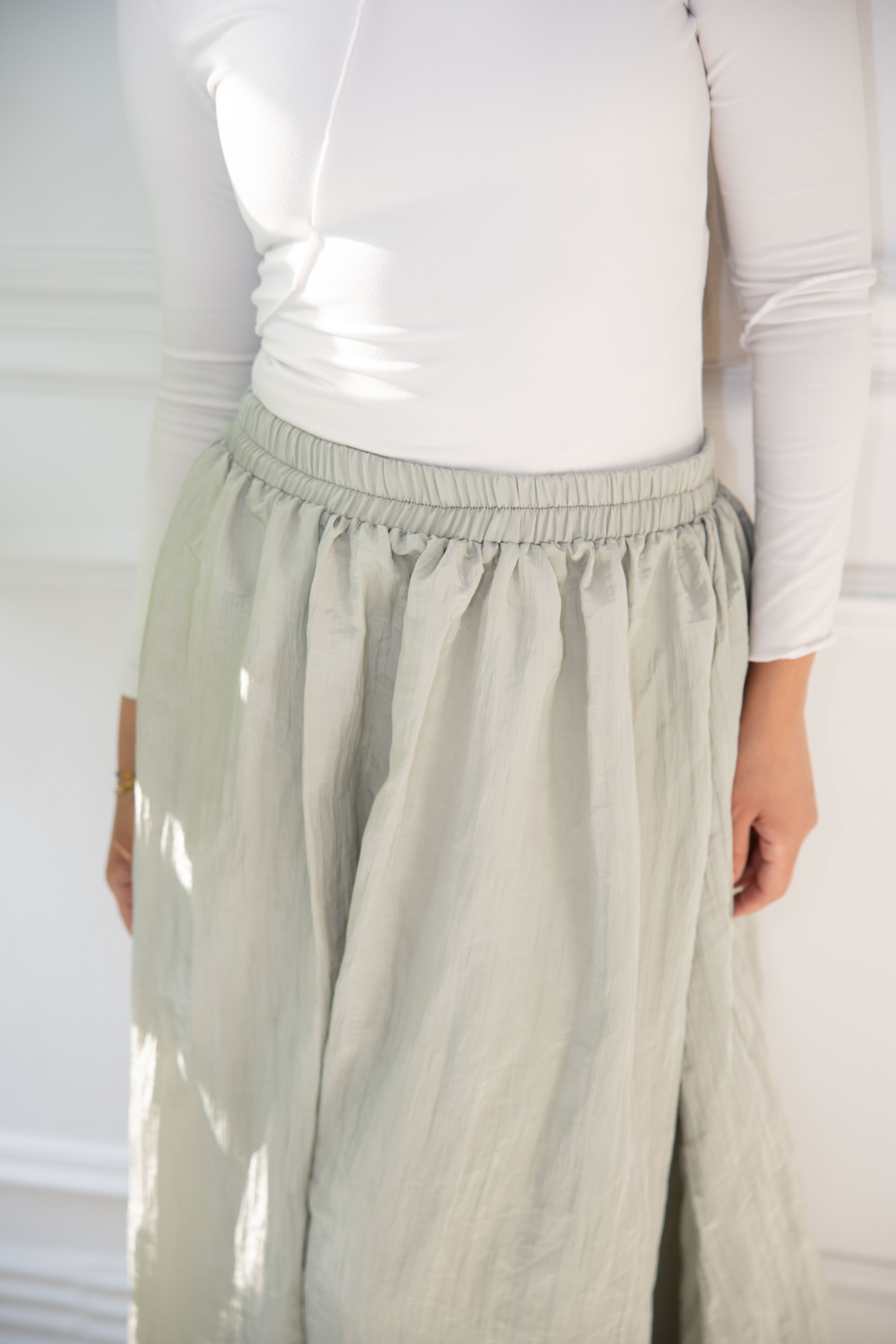 Crushed Skirt - Mint