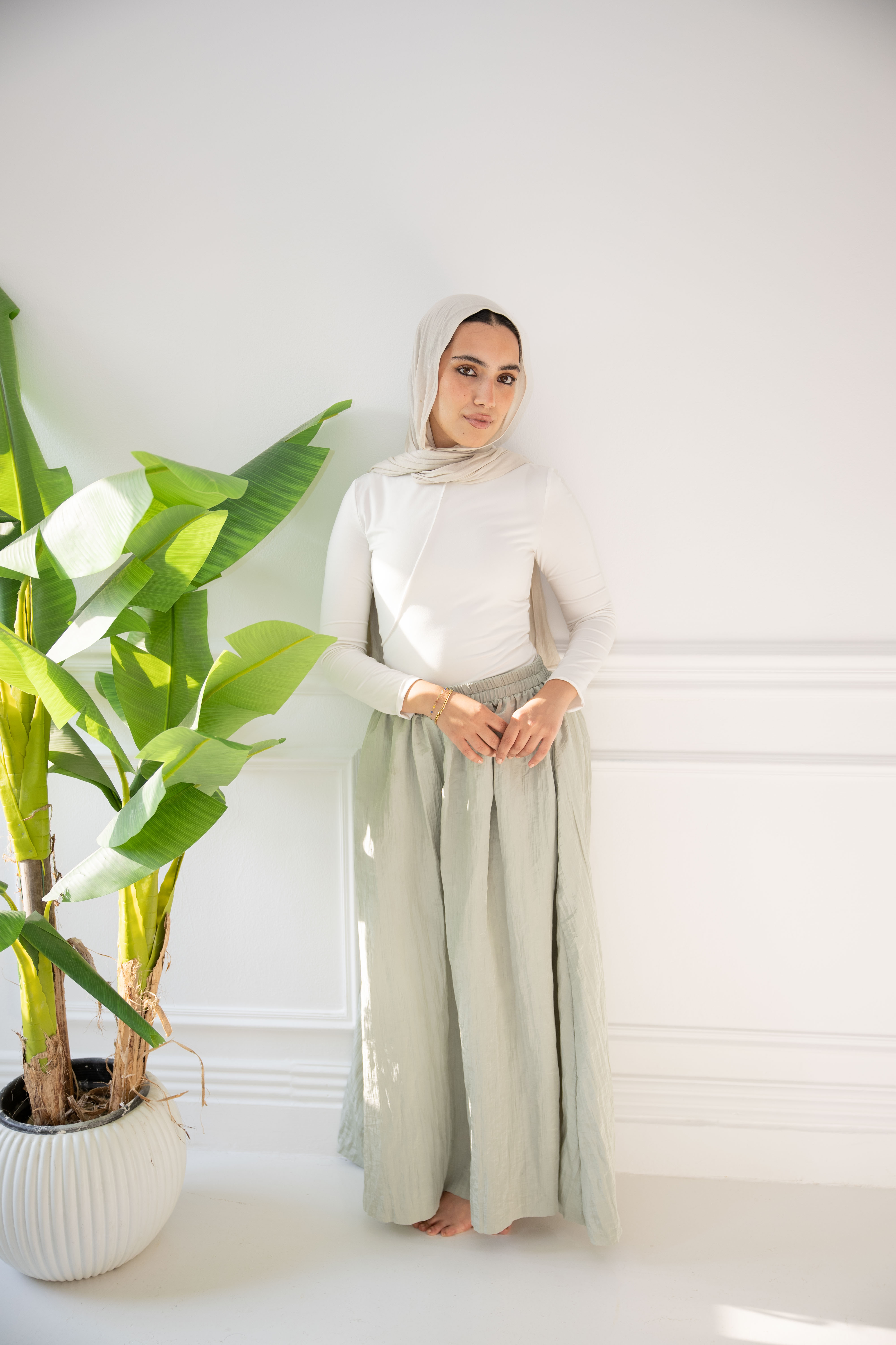 Crushed Skirt - Mint