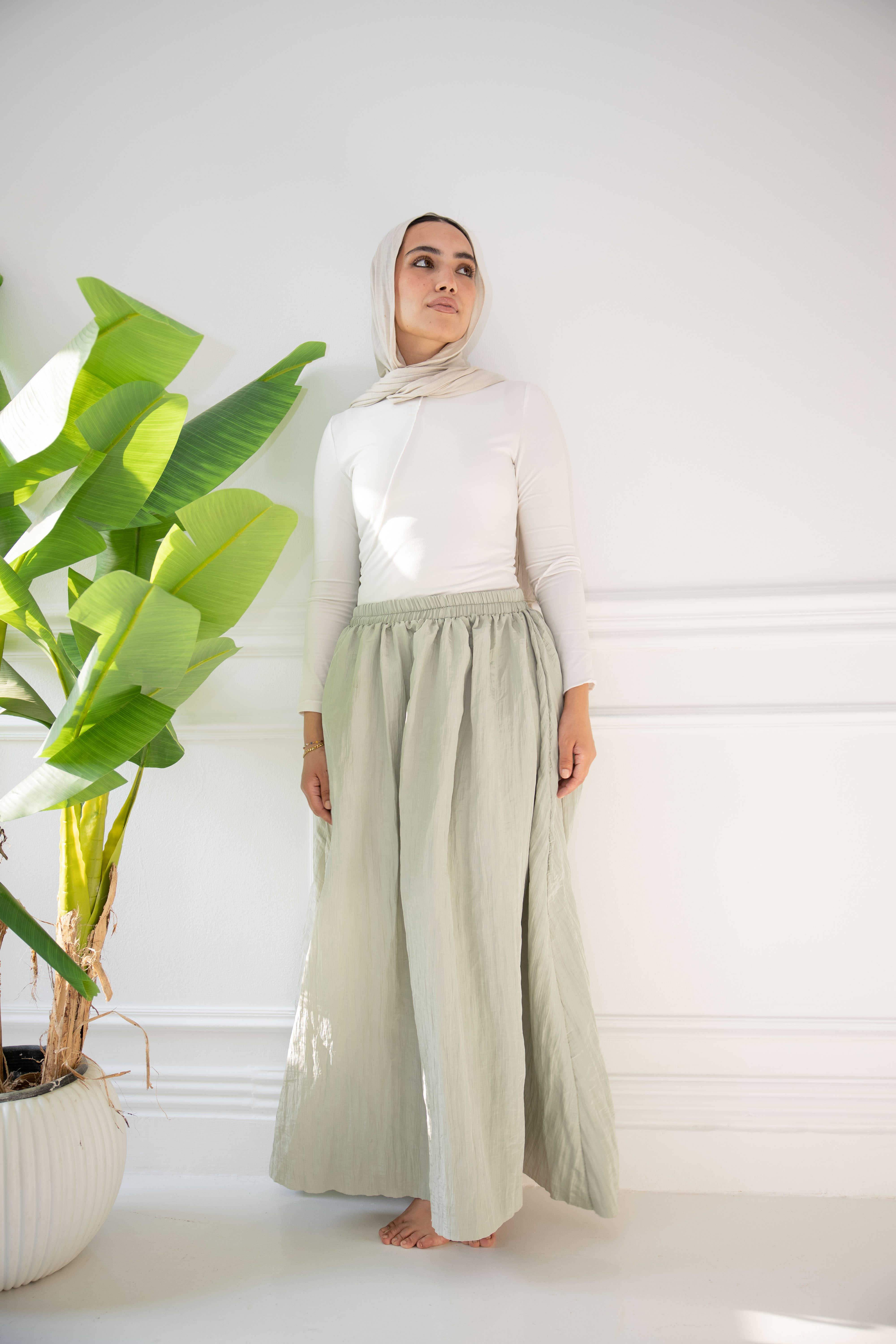 Crushed Skirt - Mint