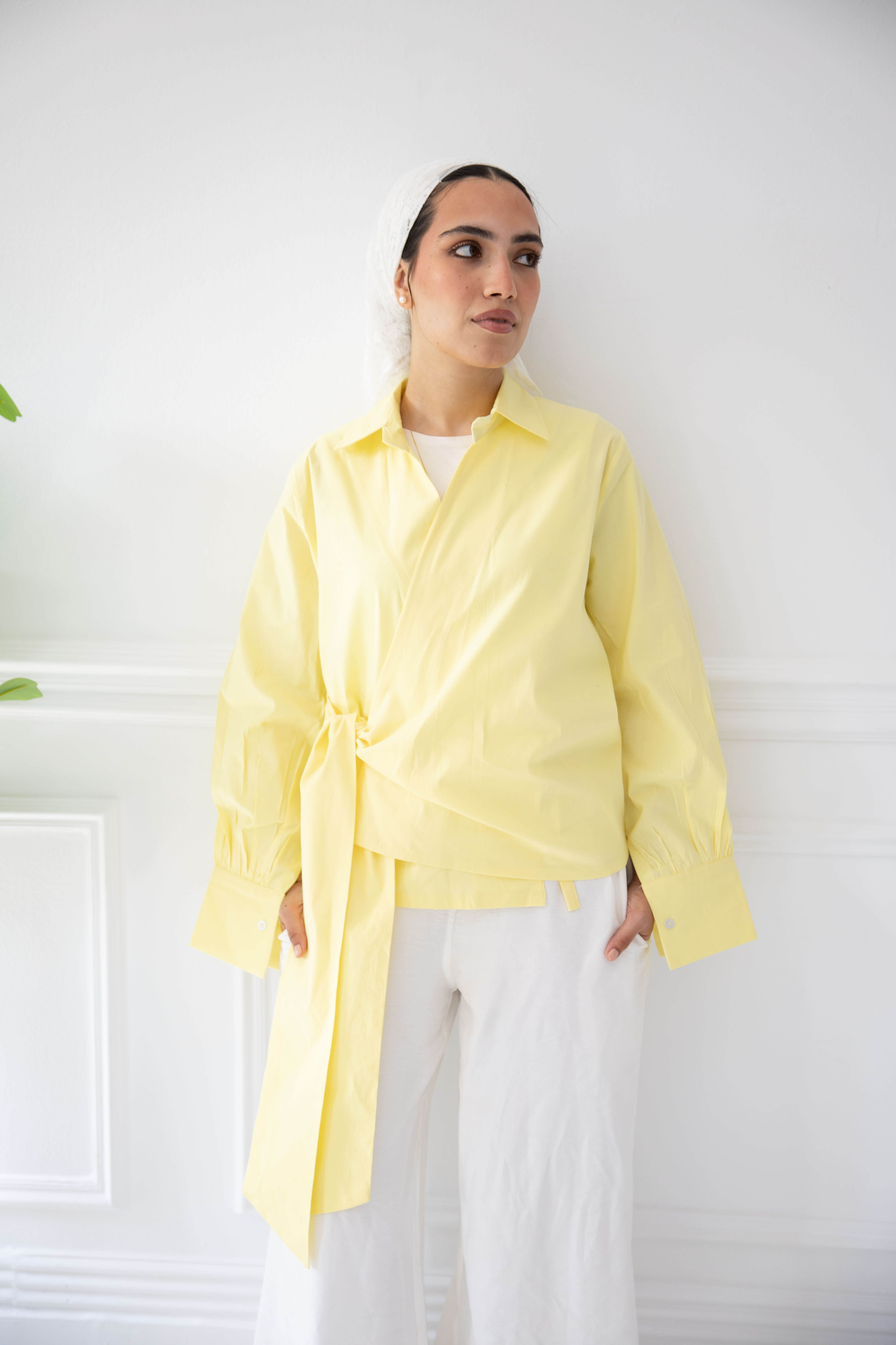 Sided Wrap blouse - Yellow