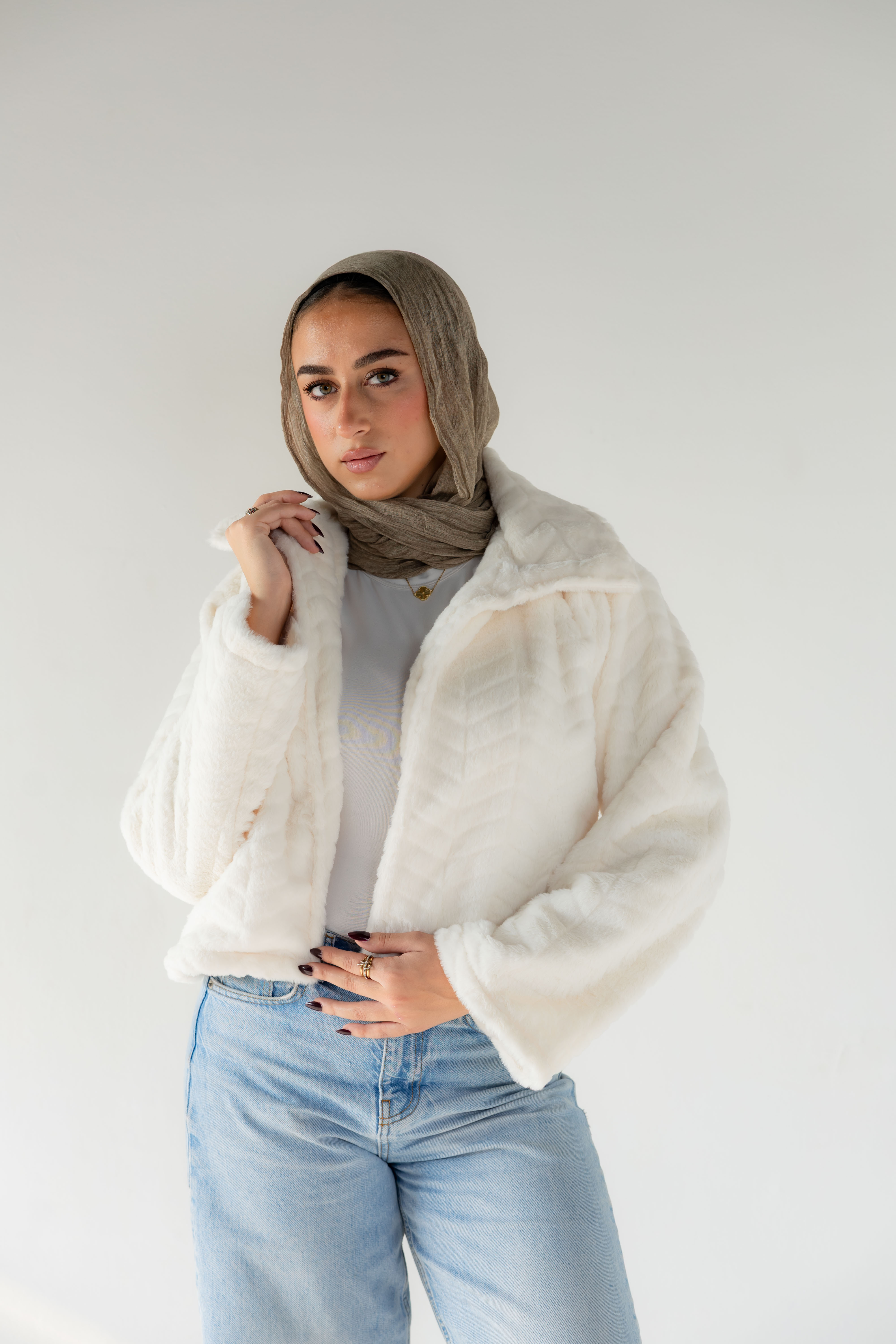 Ribbed Fur Jacket