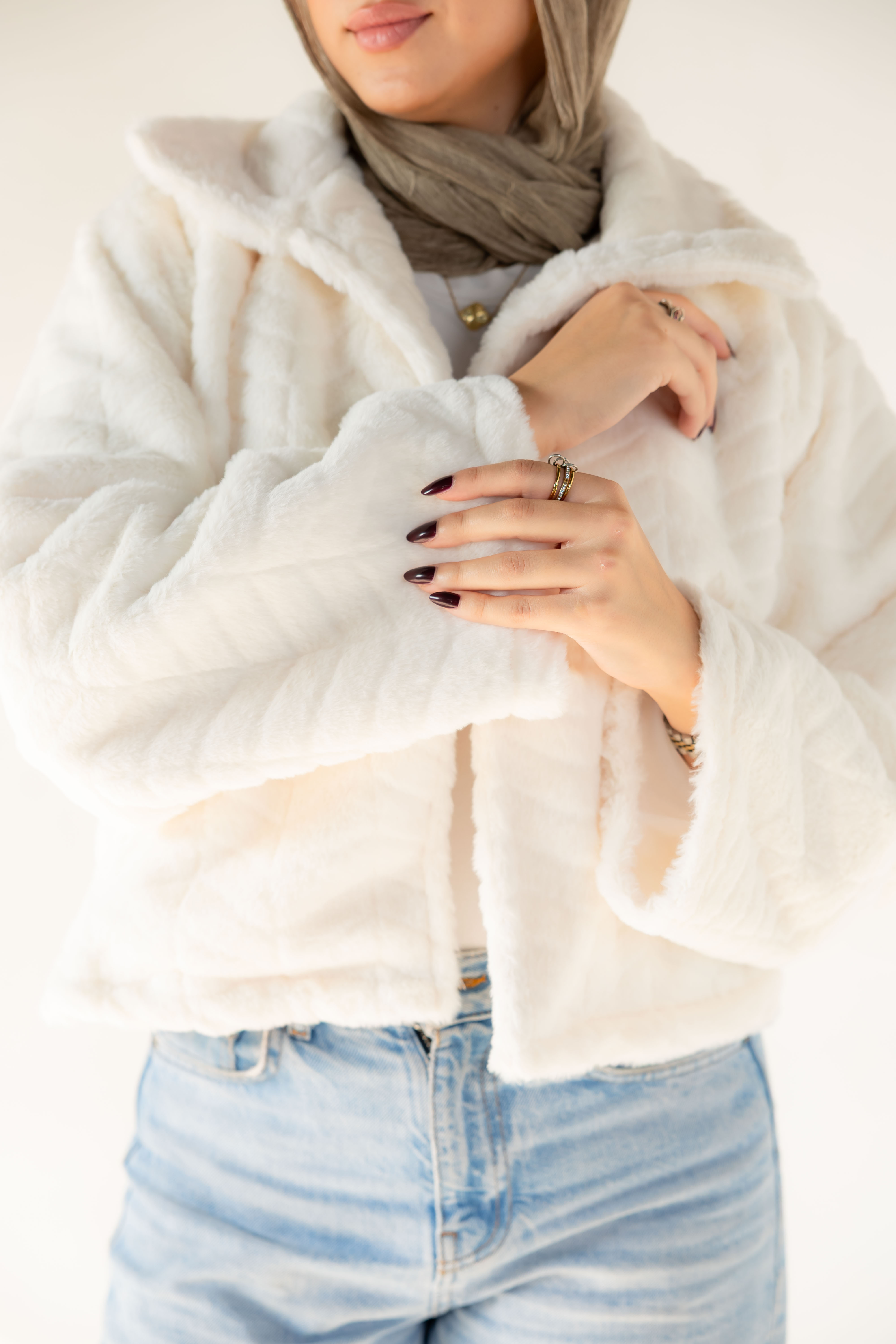 Ribbed  Fur Jacket
