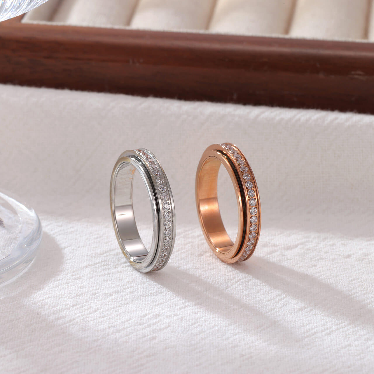 Elegant Crystal Band Rings