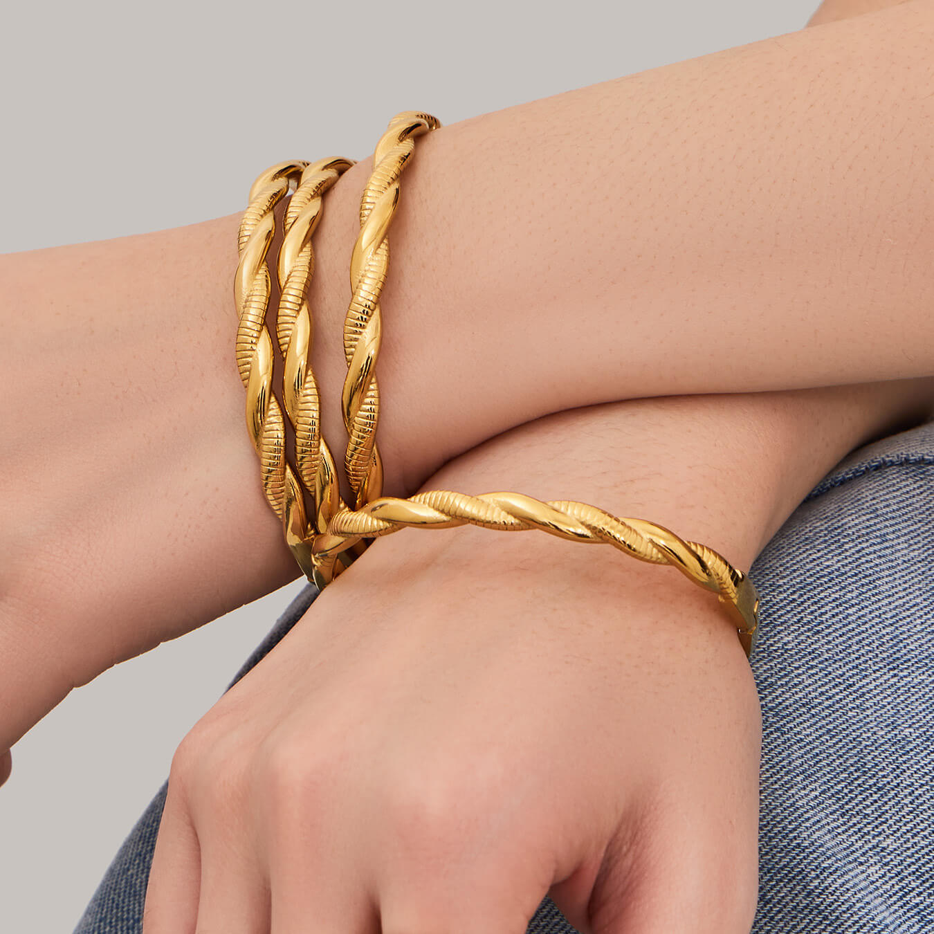 Gold Twist Bangles
