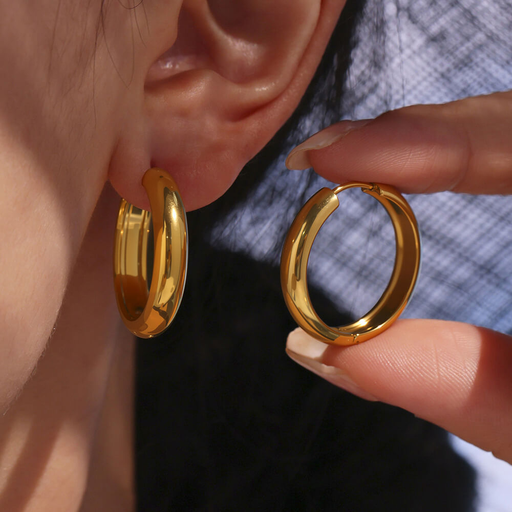 Gold Plated Hoop Earrings