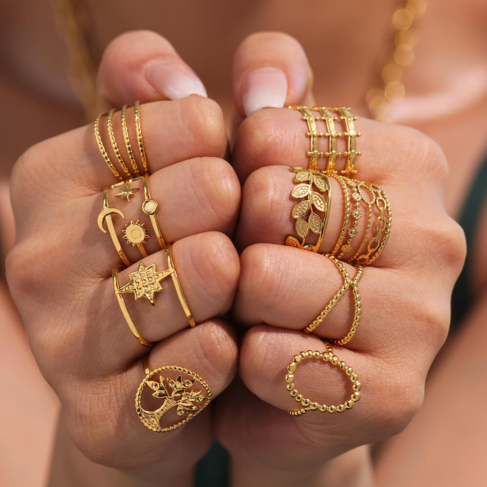 Bohemian Gold-Plated Rings