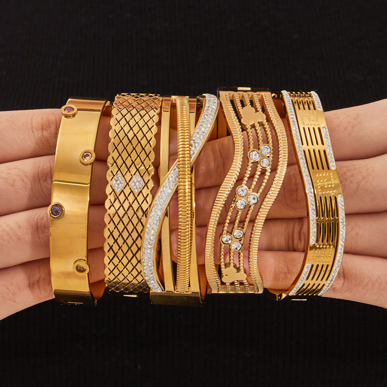 Elegant Gold-Plated Bracelets