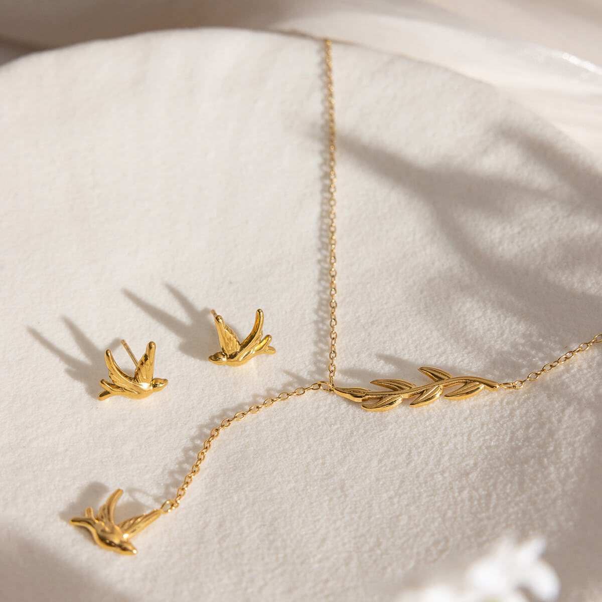Gold Bird Jewelry Set