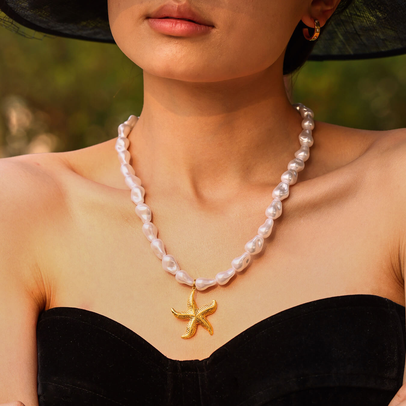 Pearl Starfish Necklace