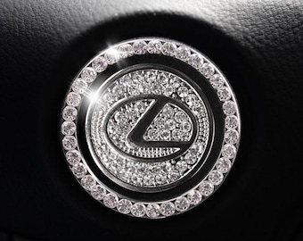 Lexus Start Button | Bling Car Décor | Crystal Rhinestone Car Bling Ring | Emblem Sticker