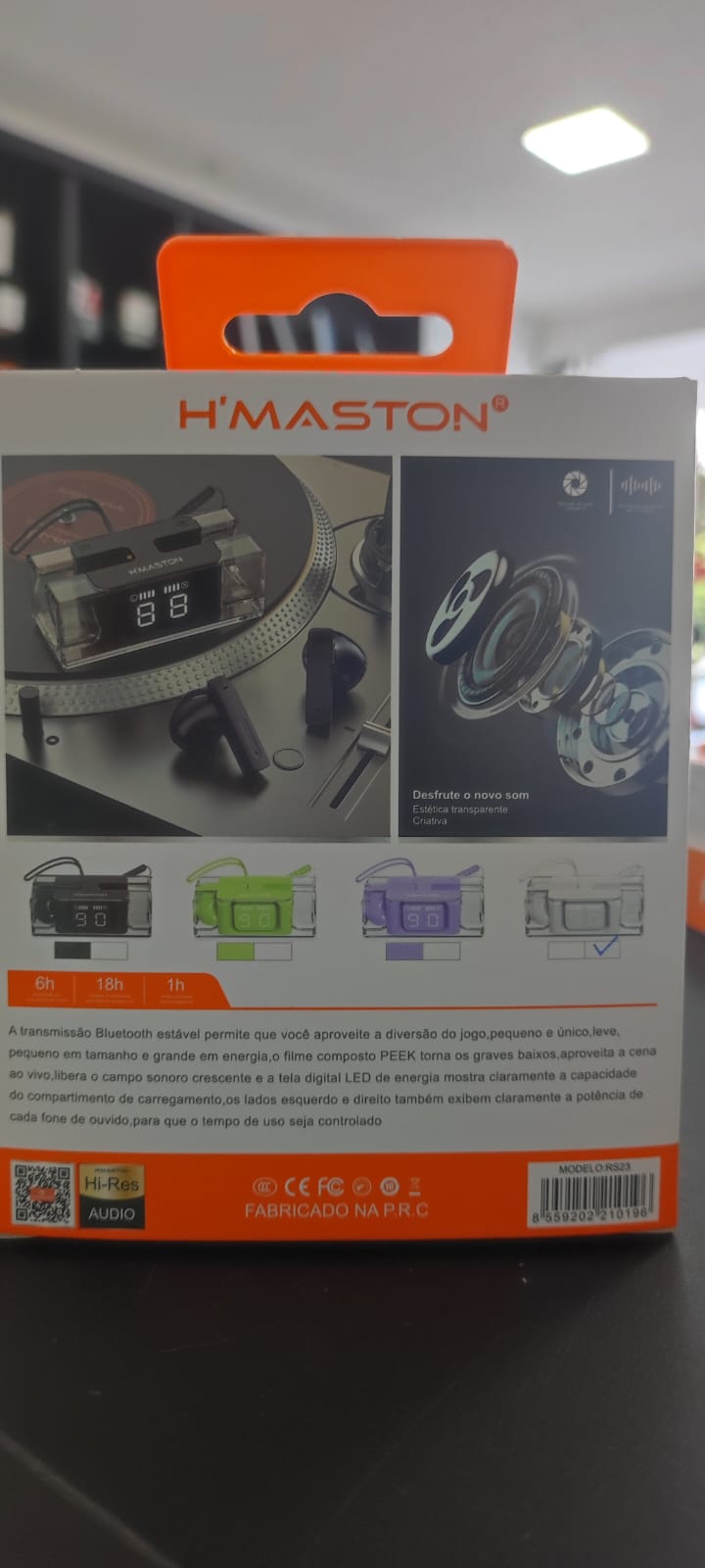 Fone de Ouvido Sem Fio Hmaston RS23