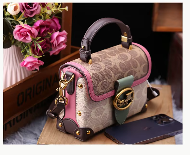 Elegant Designer Mini Handbag – Multicolor Leather Finish