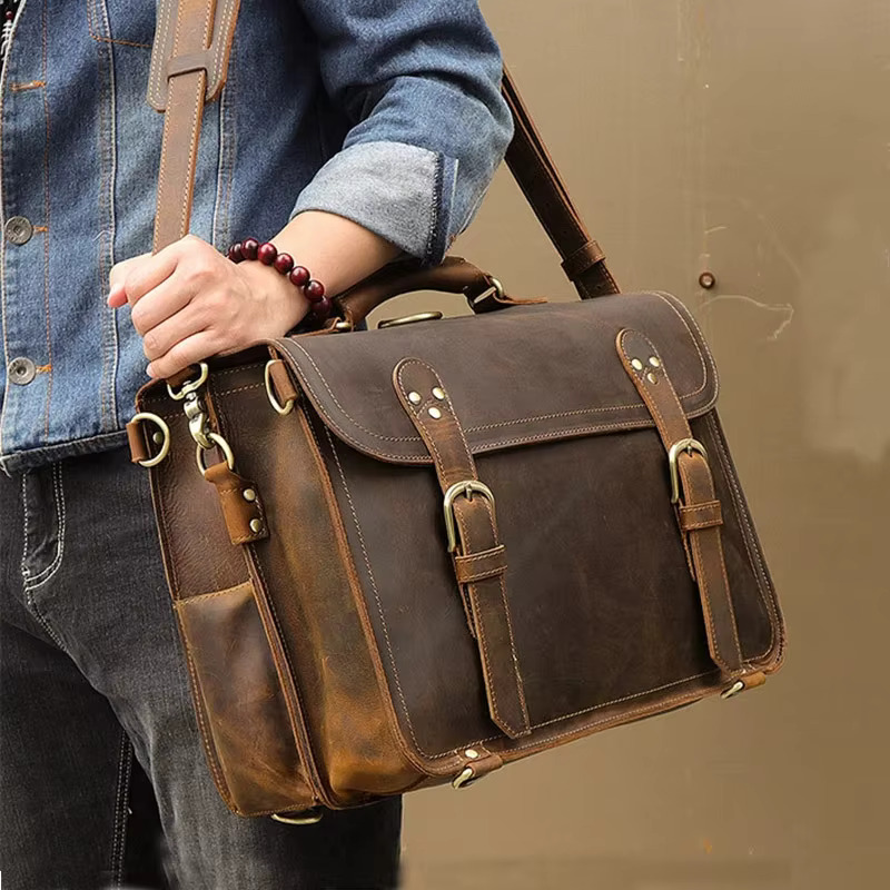 Vintage Genuine Leather Briefcase
