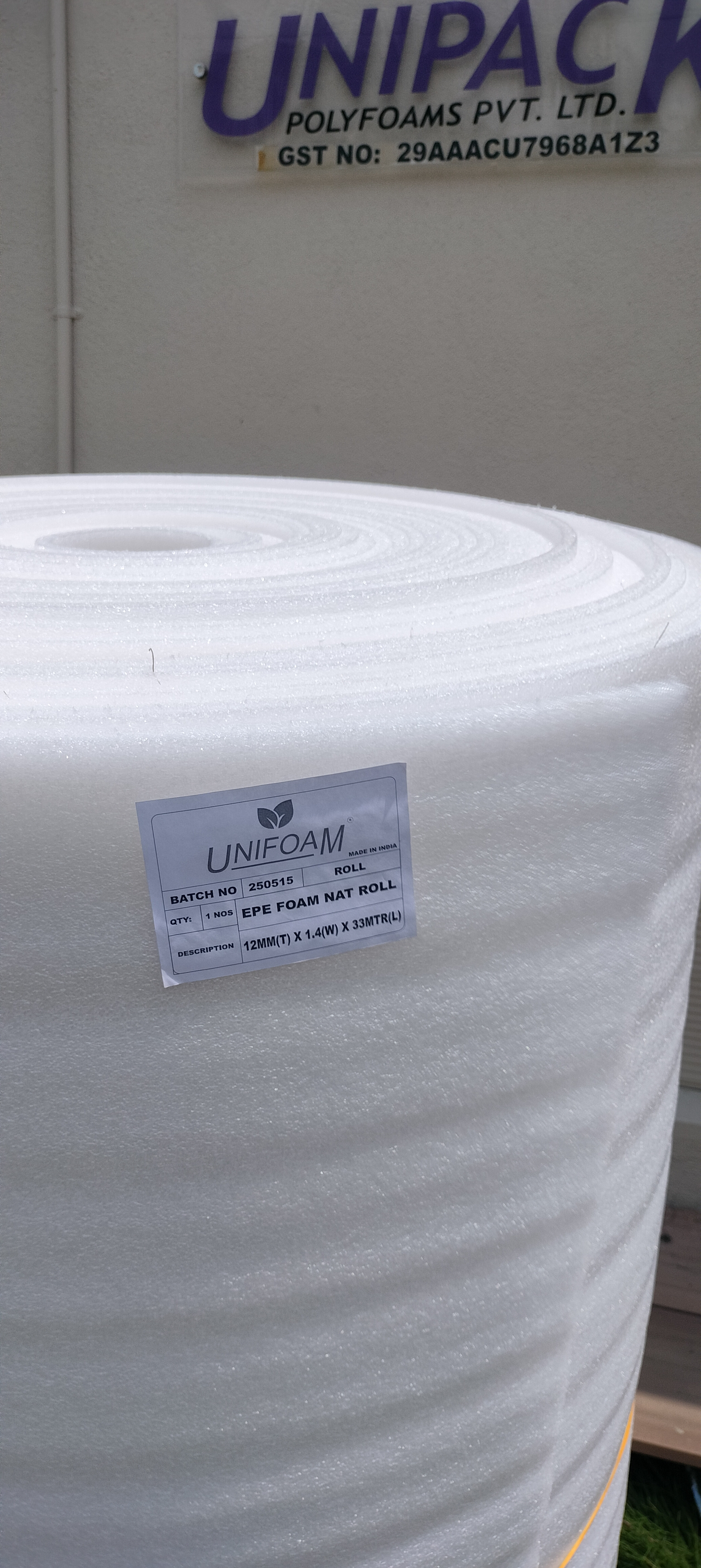 EPE Foam Packaging Roll - 12MM