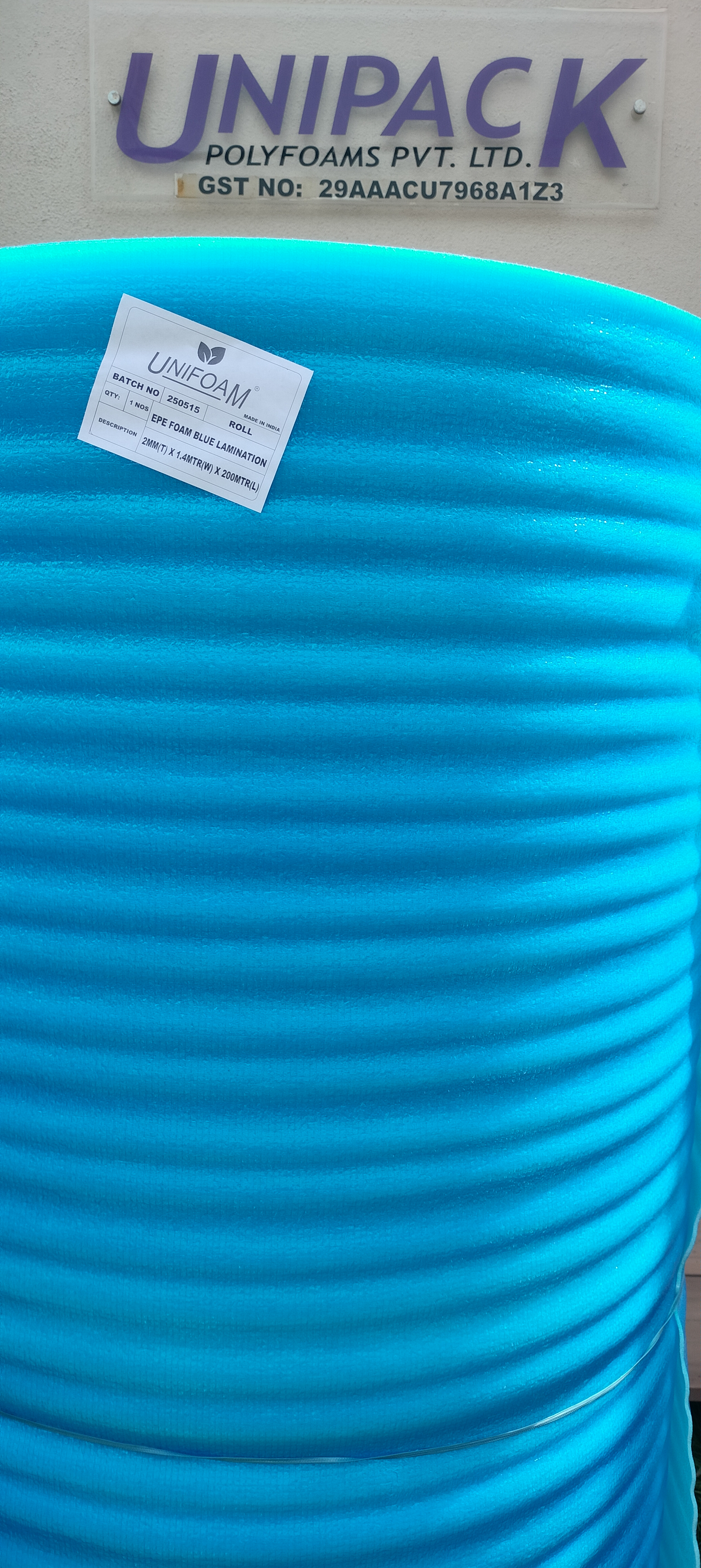 Lamination Blue Foam Rolls - 2mm Thick