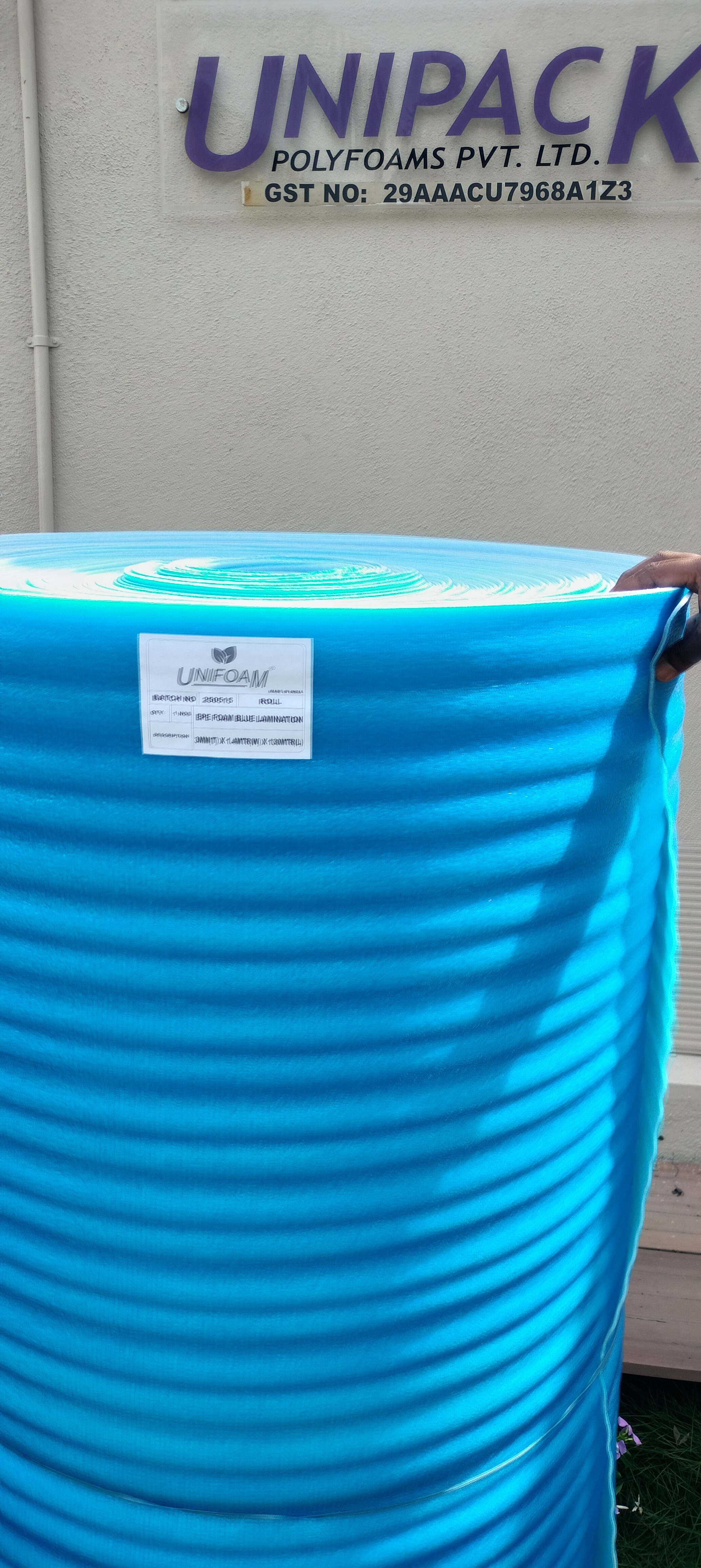 Lamination Blue Foam Rolls - 3mm Thick