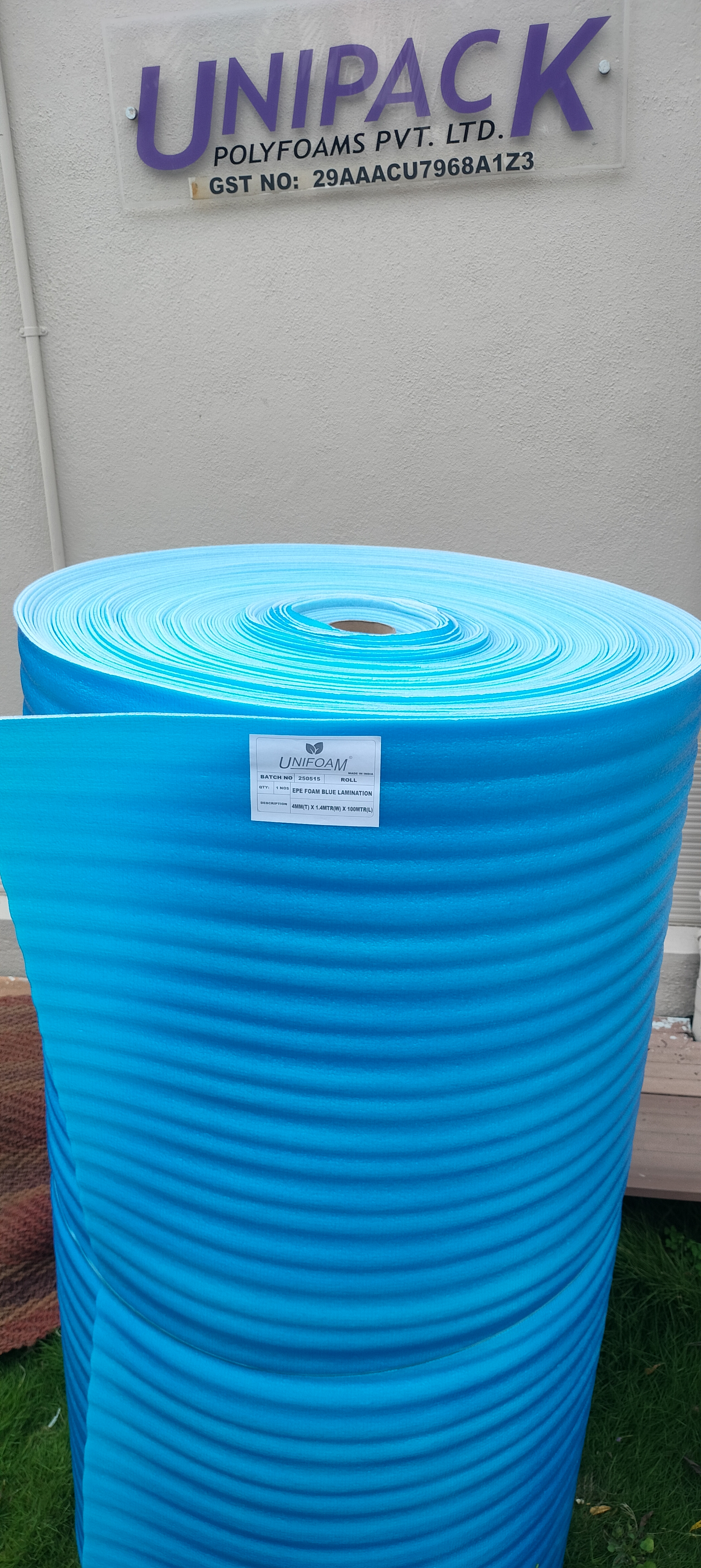 Lamination Blue Foam Rolls - 4mm Thick