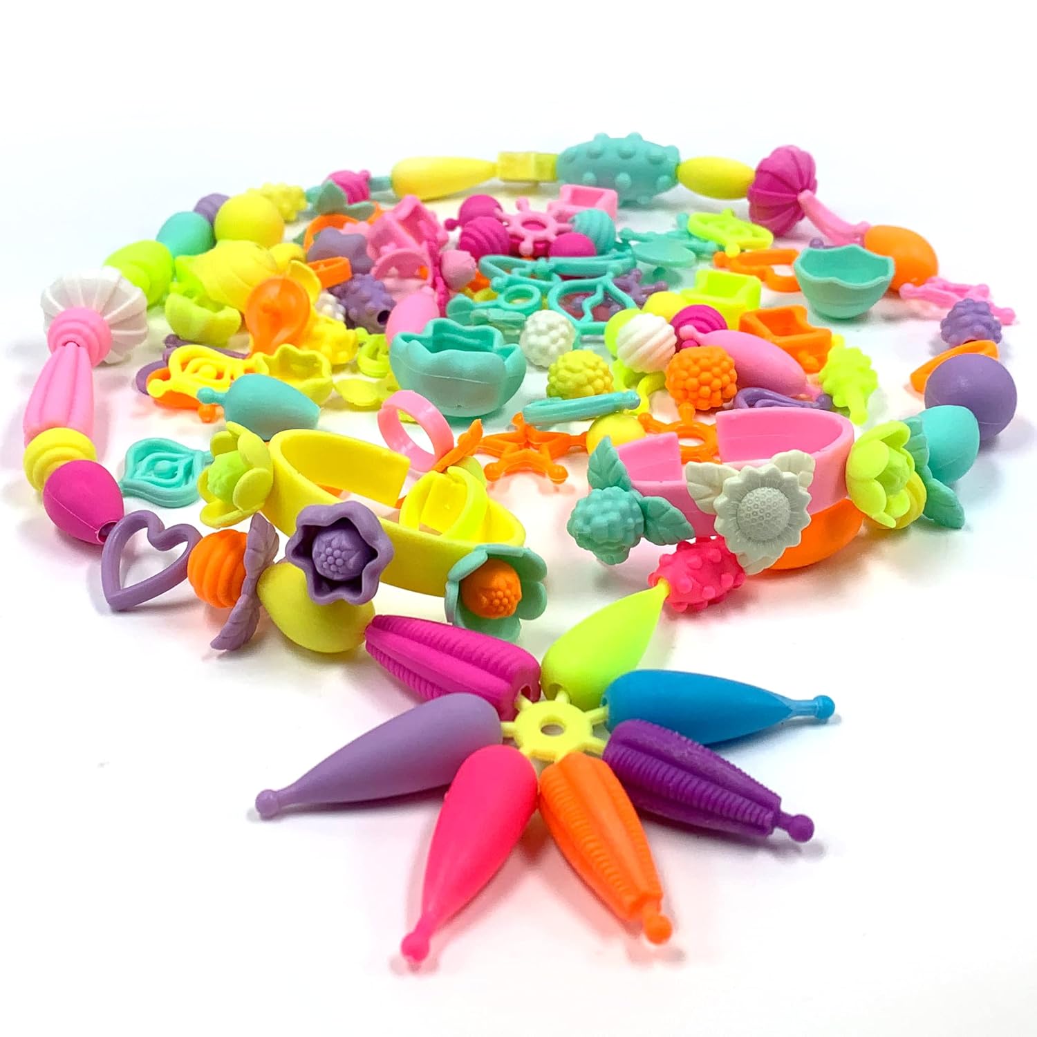 Tassino Pop Beads Kids Toys Set DIY Beads for Jewellery Making Kit Toys for Girls Art Craft Kit Handmade Beadwork Headband Ring Bangle Necklace Gifts