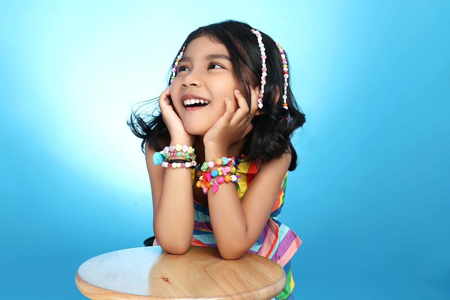 TASSINO, FIND A WAY OR MAKE ONE Diy Beads Toys Set - M Kids Handmade Acrylic Plastic Jewelry Making Set Art Craft Jewelry For Girls Toys Christmas Gifts Birthday Gifts -Multicolor