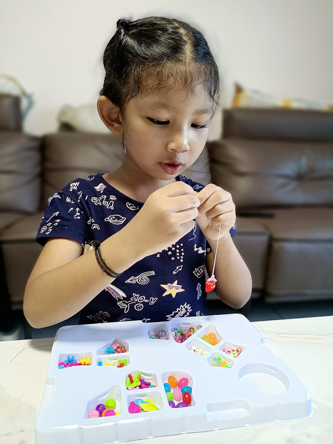 TASSINO, FIND A WAY OR MAKE ONE Diy Beads Toys Set - M Kids Handmade Acrylic Plastic Jewelry Making Set Art Craft Jewelry For Girls Toys Christmas Gifts Birthday Gifts -Multicolor
