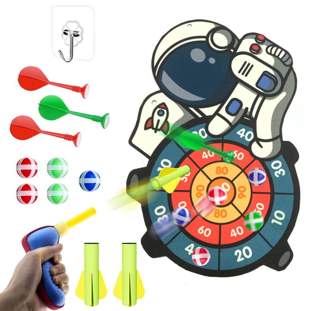 TASSINO, FIND A WAY OR MAKE ONE Tassino Shooting Dart Game for Kids Cartoon Target Toy Sets, Fabric Dard Board, Children's Indoor Outdoor Sport Game Toys Gifts (Astronaut), Multi