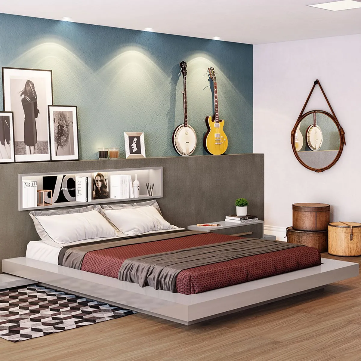 Italian Noce Prime Click Eucafloor Piso Laminado — valor do m2