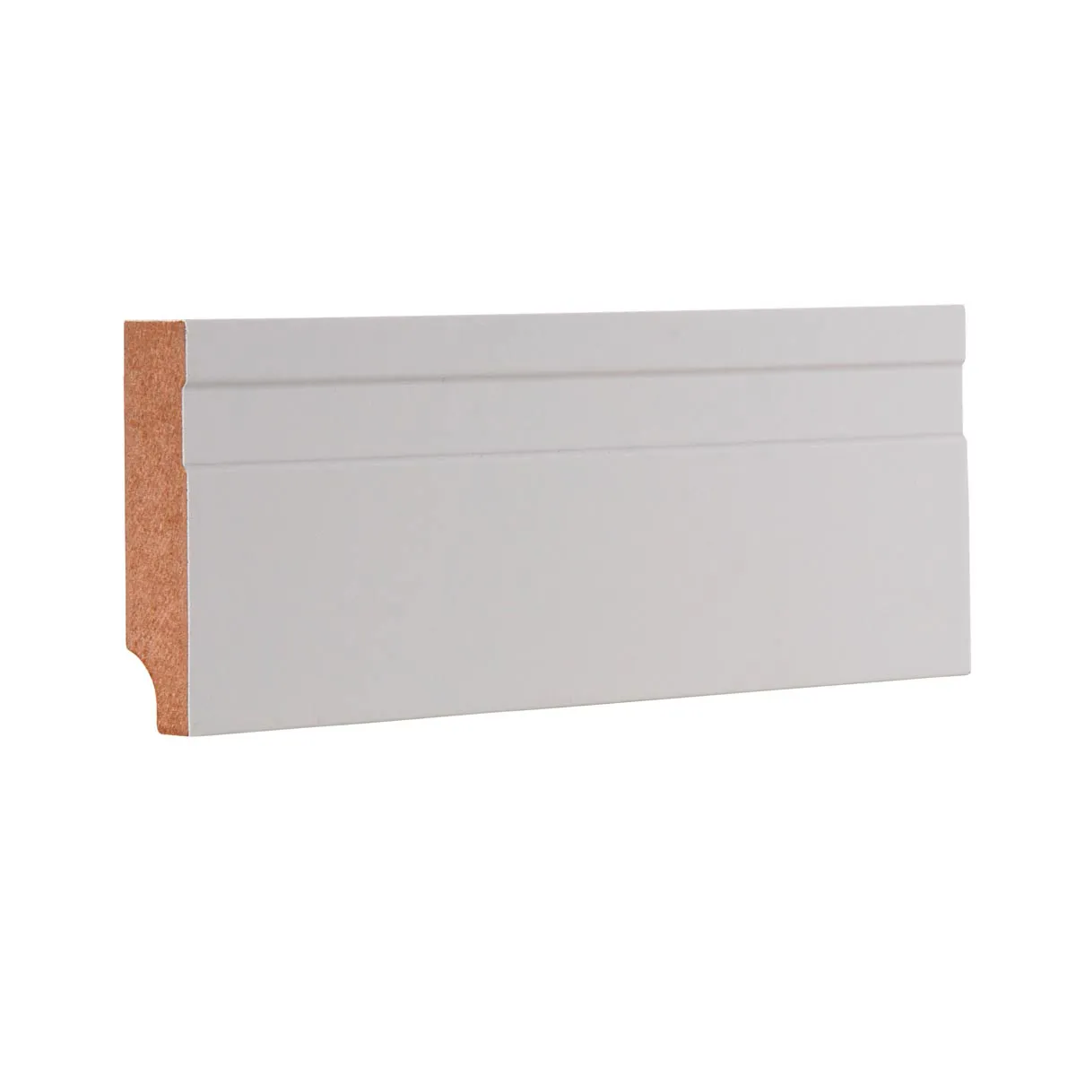 Rodapé MDF 7cm Frisado Branco Madebene