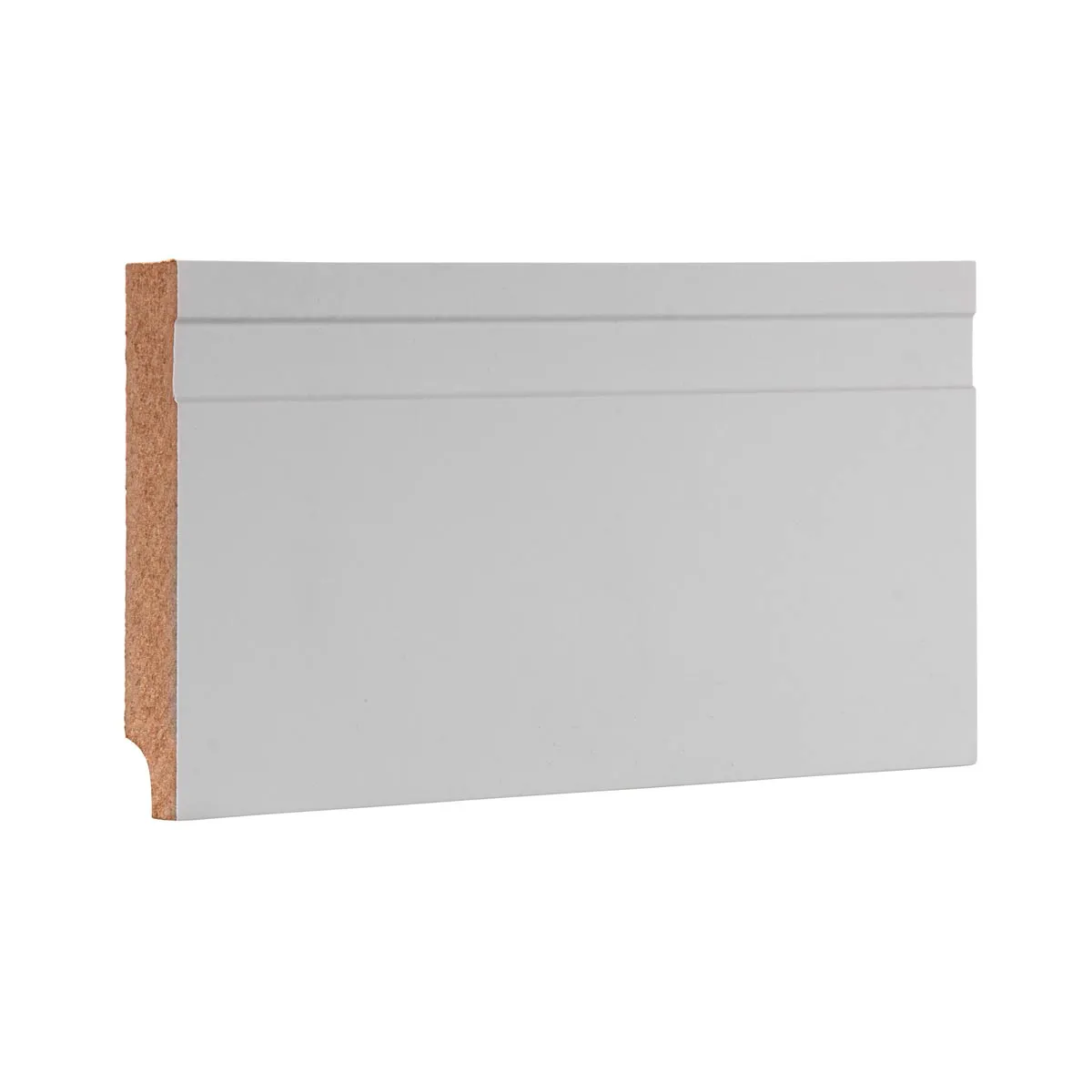 Rodapé MDF 10cm Frisado Branco Madebene