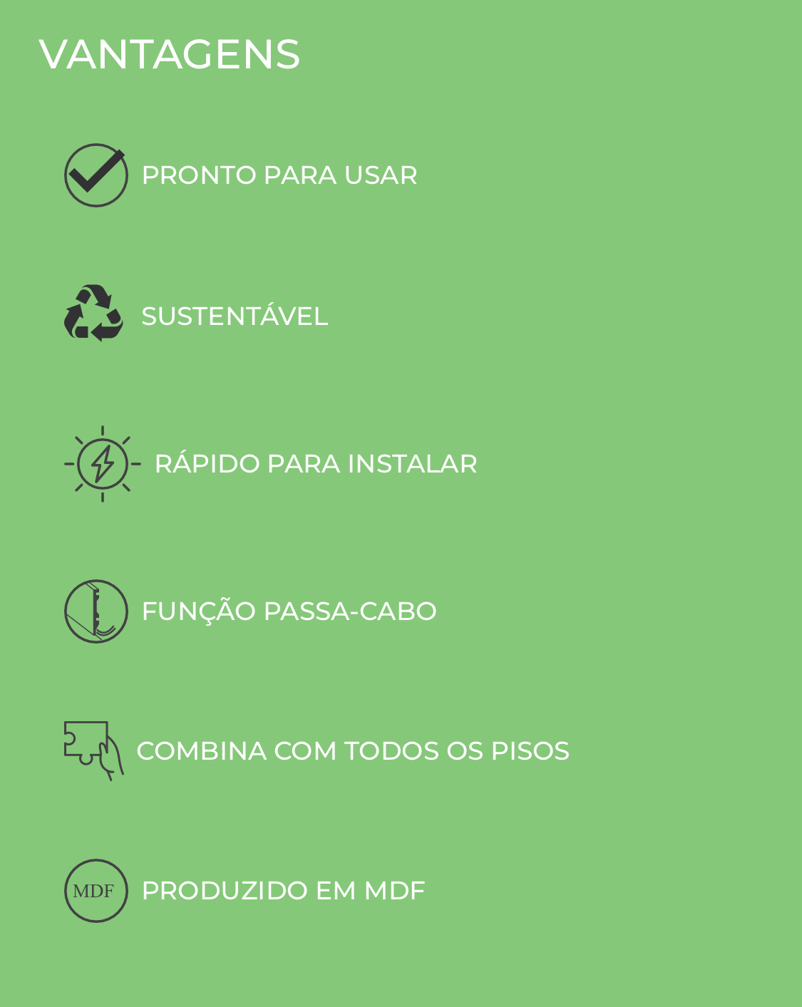 Rodapé 50mm Branco Padrão Eucatex - valor da barra - 2,40cm