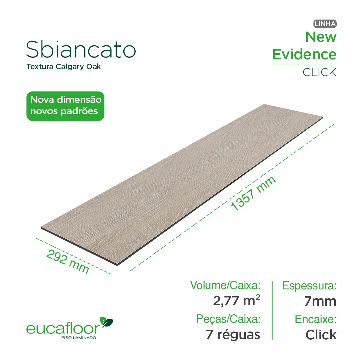 Sbiancato New Evidence Eucafloor Piso Laminado - valor do m²