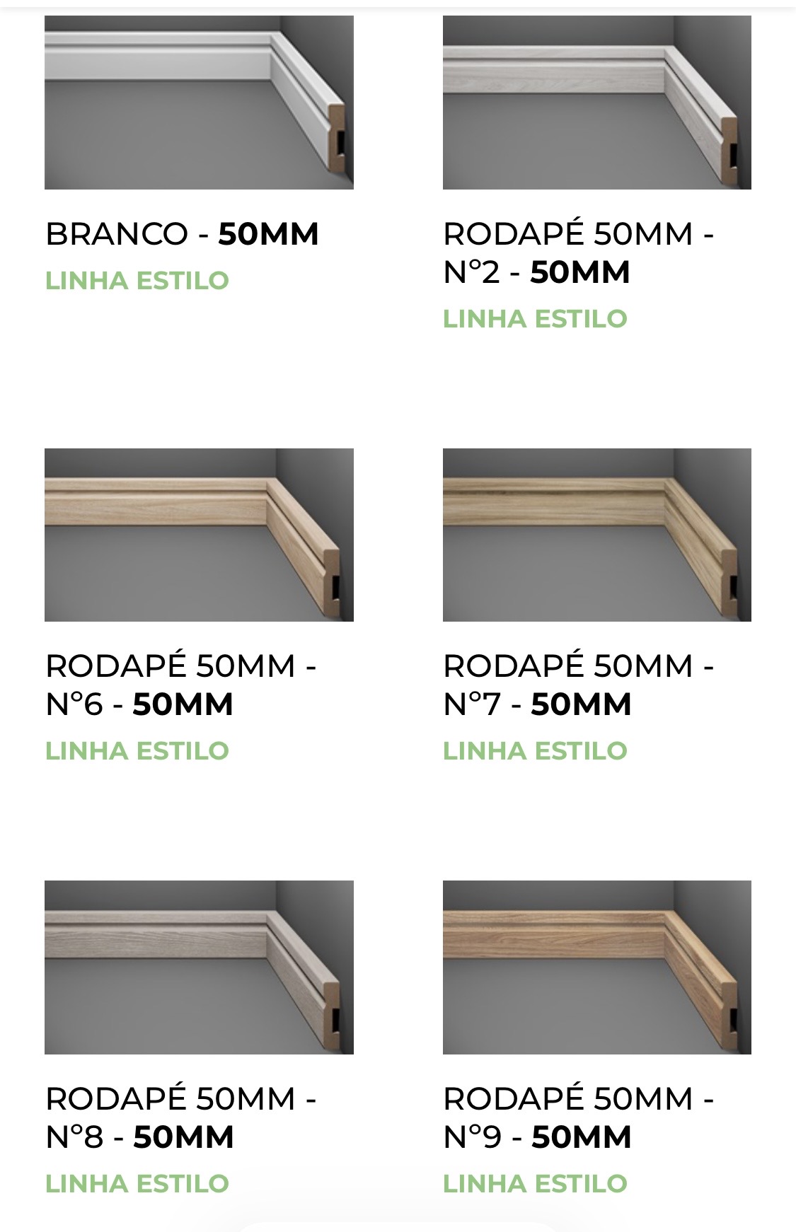 Rodapé 5cm Estilo Eucafloor 