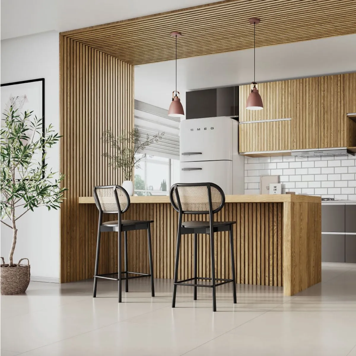 Ripado em barras Eucatex RU Freijó Âmbar 270cm x 5,5cm - valor da barra