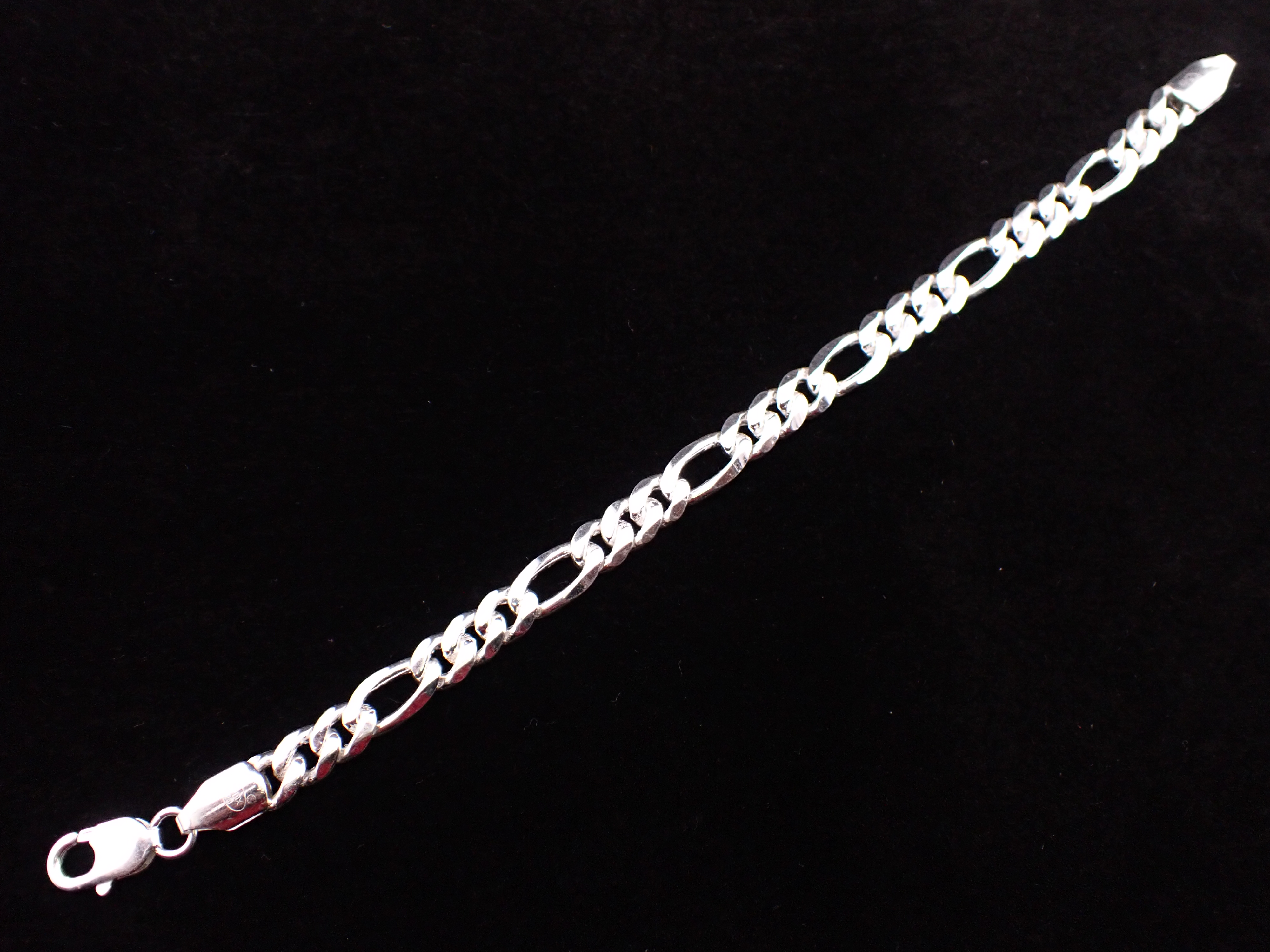 Silver Figaro Chain Bracelet