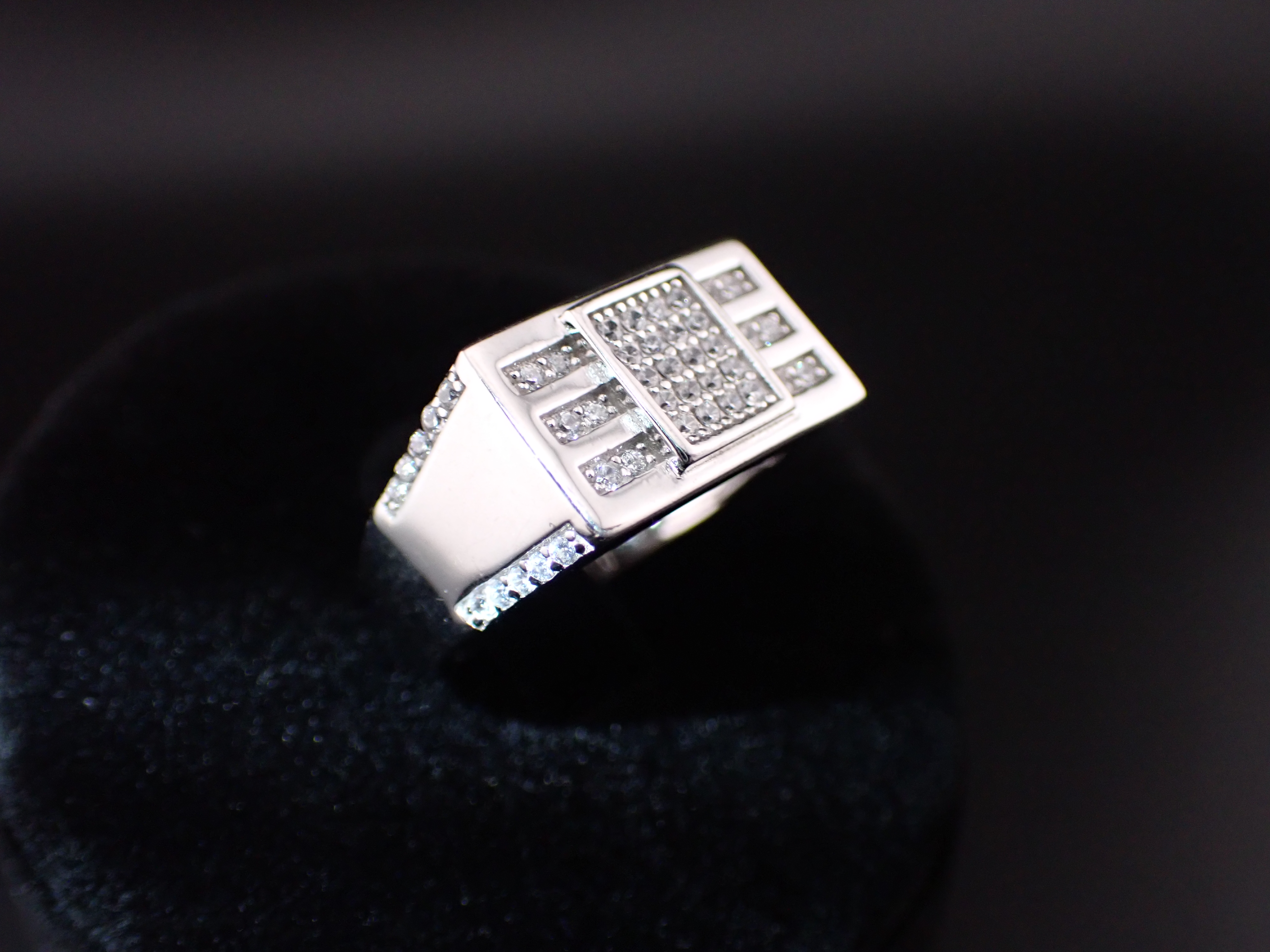 Lustrous Men's CZ Ring