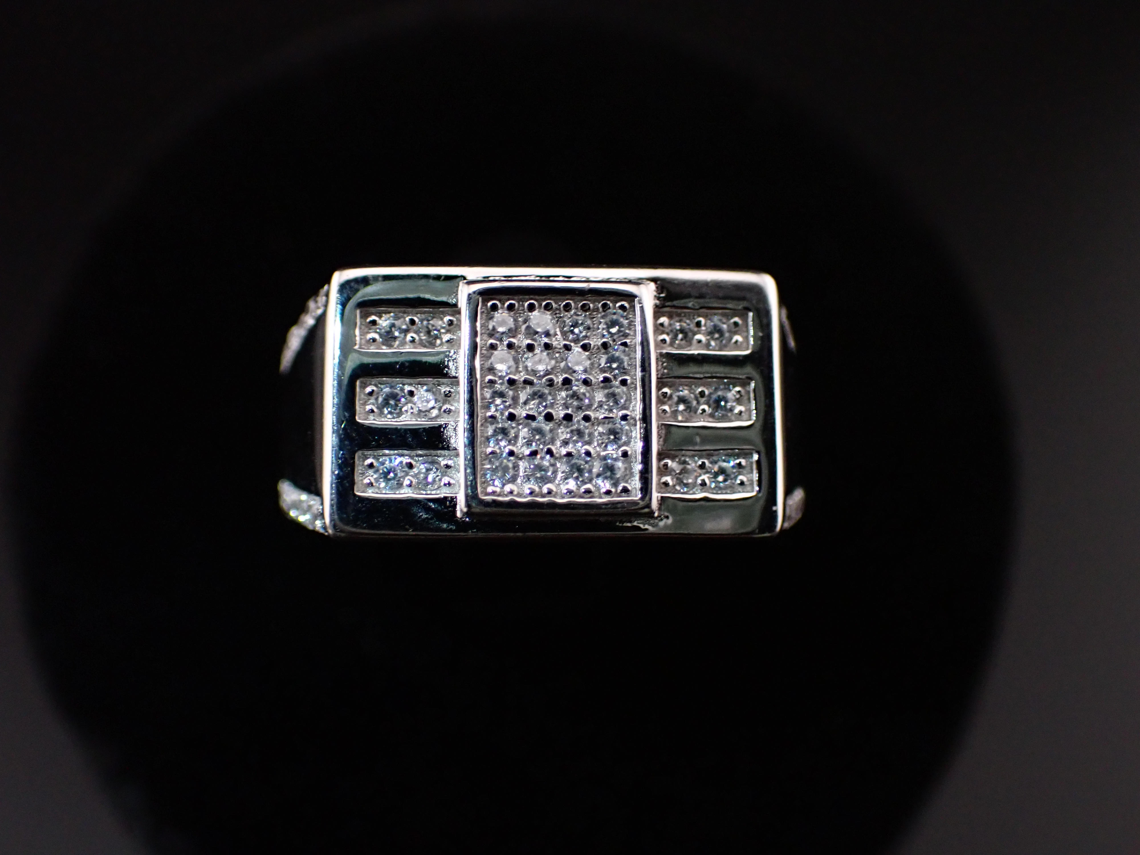 Lustrous Men's CZ Ring